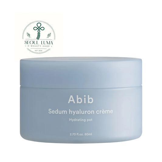 Abib Sedum Hyaluron Cream Hydrating Pot 80ml front view refreshing gel moisturizer with hyaluronic acid for deep hydration and soothing
