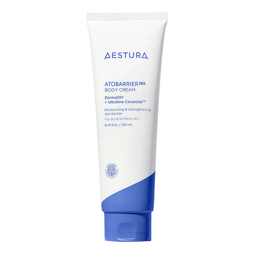 AESTURA Atobarrier 365 Body Cream 250ml. A rich, thick body cream that instantly soothes extremely dry, flaky, and cracked skin.