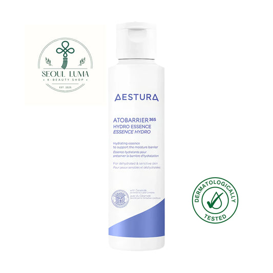 Aestura ATOBARRIER365 HYDRO ESSENCE, a first-step milky essence for relieving inner-skin tightness and boosting hydration