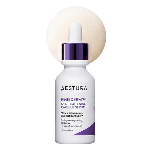 AESTURA Regederm365 Skin Tightening Capsule Cream 50ml jar for firming skin density and K-beauty elasticity care.