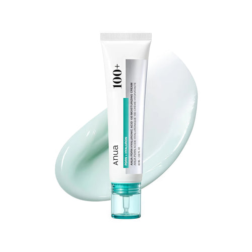 ANUA PDRN Hyaluronic Acid 100 Moisture Cream 60ml jar for skin elasticity lifting and Korean radiant hydration care.