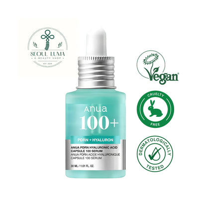 Anua PDRN Hyaluronic Acid Capsule 100 Serum with emerald tone for deep hydration and skin regeneration
