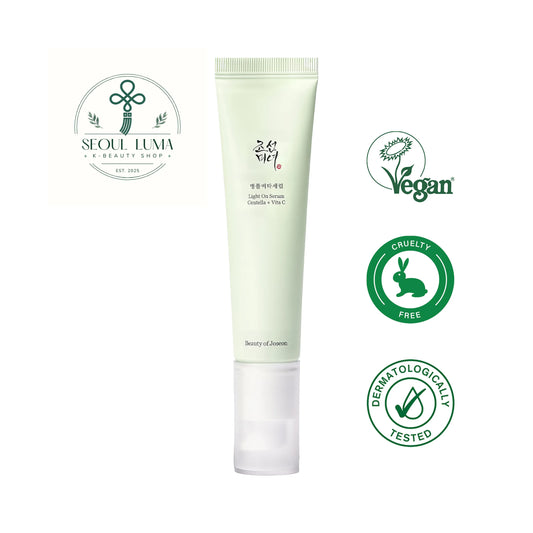 Beauty of Joseon Light On Serum with 68% Centella Asiatica extract and 10% stable vitamin C derivative for gentle brightening and soothing