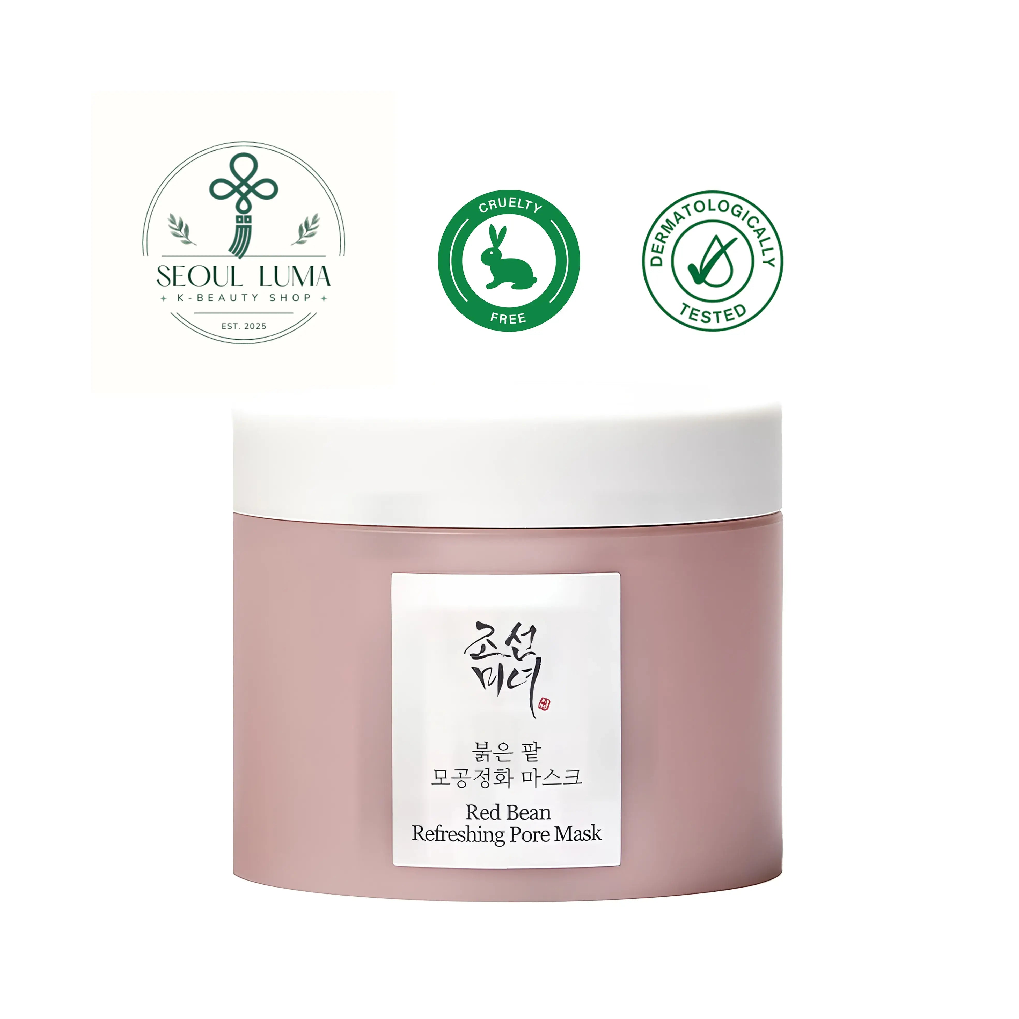 Beauty of Joseon Red Bean Refreshing Pore Mask with 30% red bean extract and kaolin clay for deep pore cleansing
