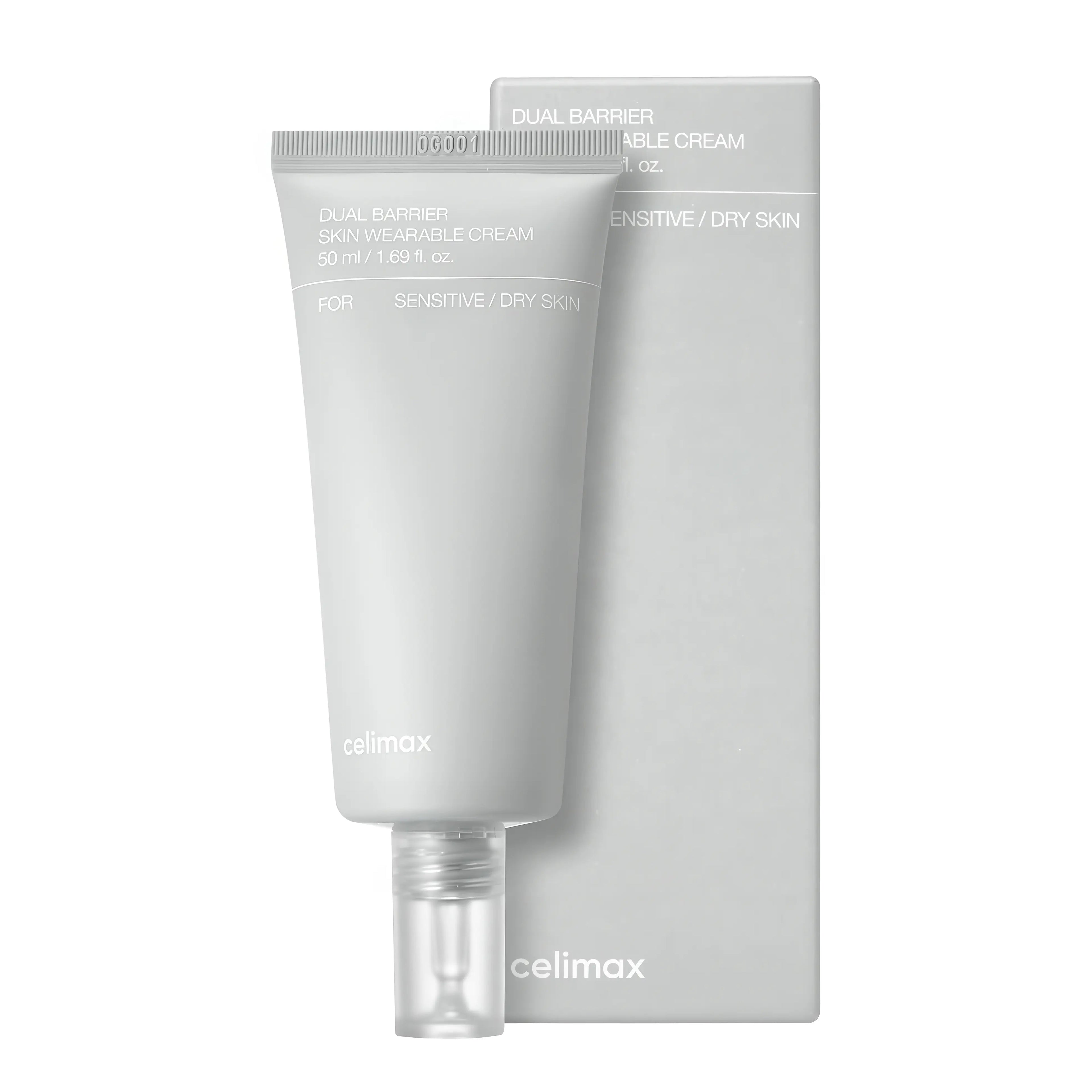 CELIMAX Dual-Barrier Skin Wearable Cream 50 ml for dry and sensitive skin, barrier strengthening moisturizer to lock in hydration, protect against moisture loss, and improve resilience