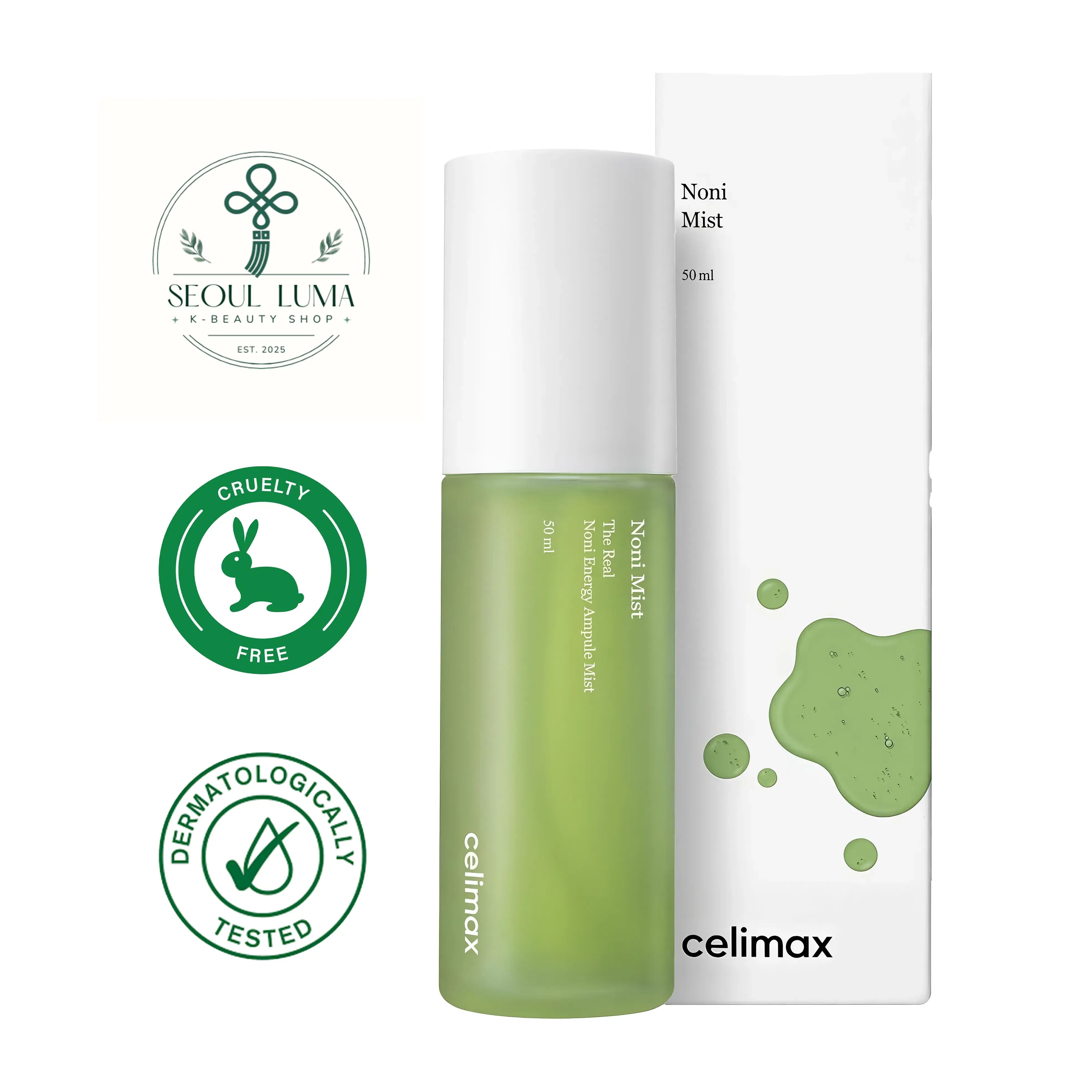 CELIMAX The Real Noni Energy Ampoule Mist - instant hydrating face spray with superfruit nutrients for glowing, refreshed skin anytime, anywhere