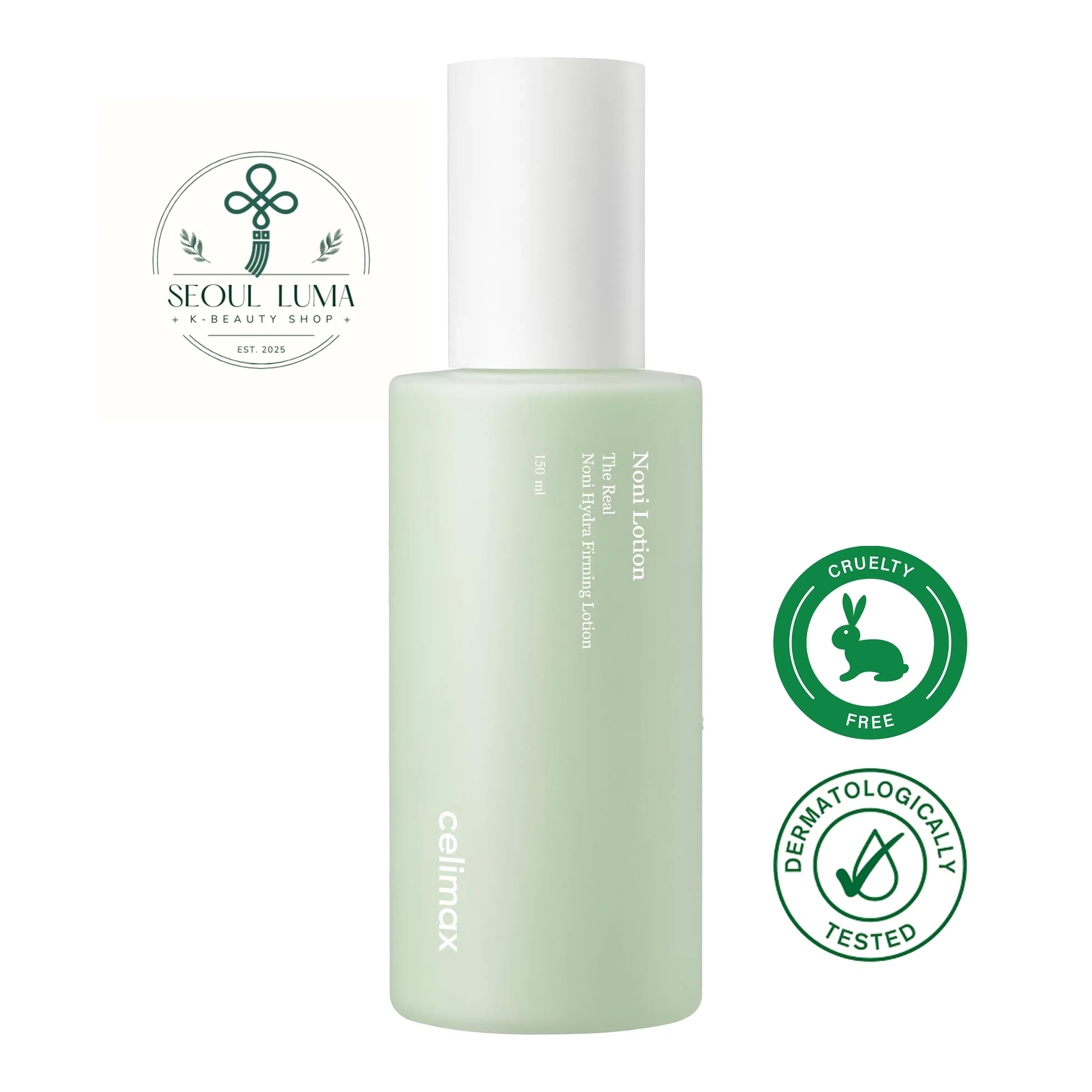 CELIMAX The Real Noni Hydra Firming Lotion with 42.75% noni extract, triple hyaluronic acid, adenosine, and shea butter for hydration and firming