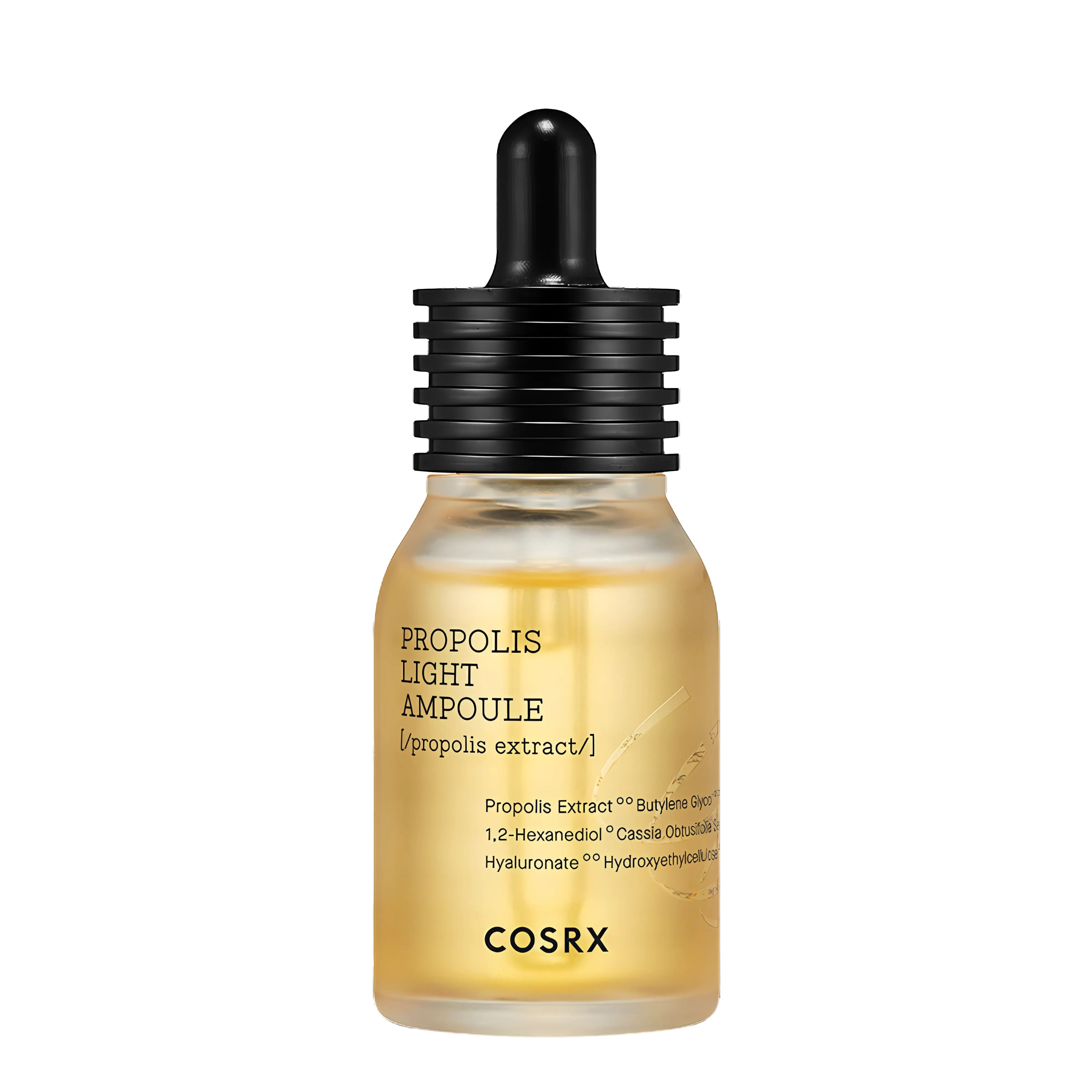 COSRX Full Fit Propolis Light Ampoule 30 ml for dry and dull skin, lightweight nourishing ampoule with propolis extract to hydrate, soothe irritation, and enhance skin radiance
