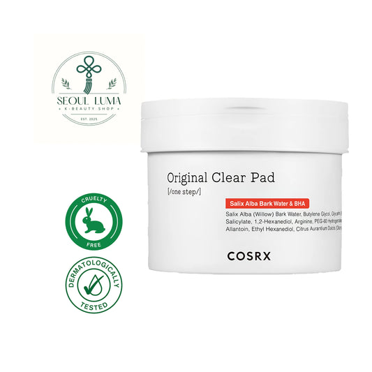 COSRX One Step Original Clear Pad award-winning acne treatment that clears breakouts and removes blackheads in 4 days