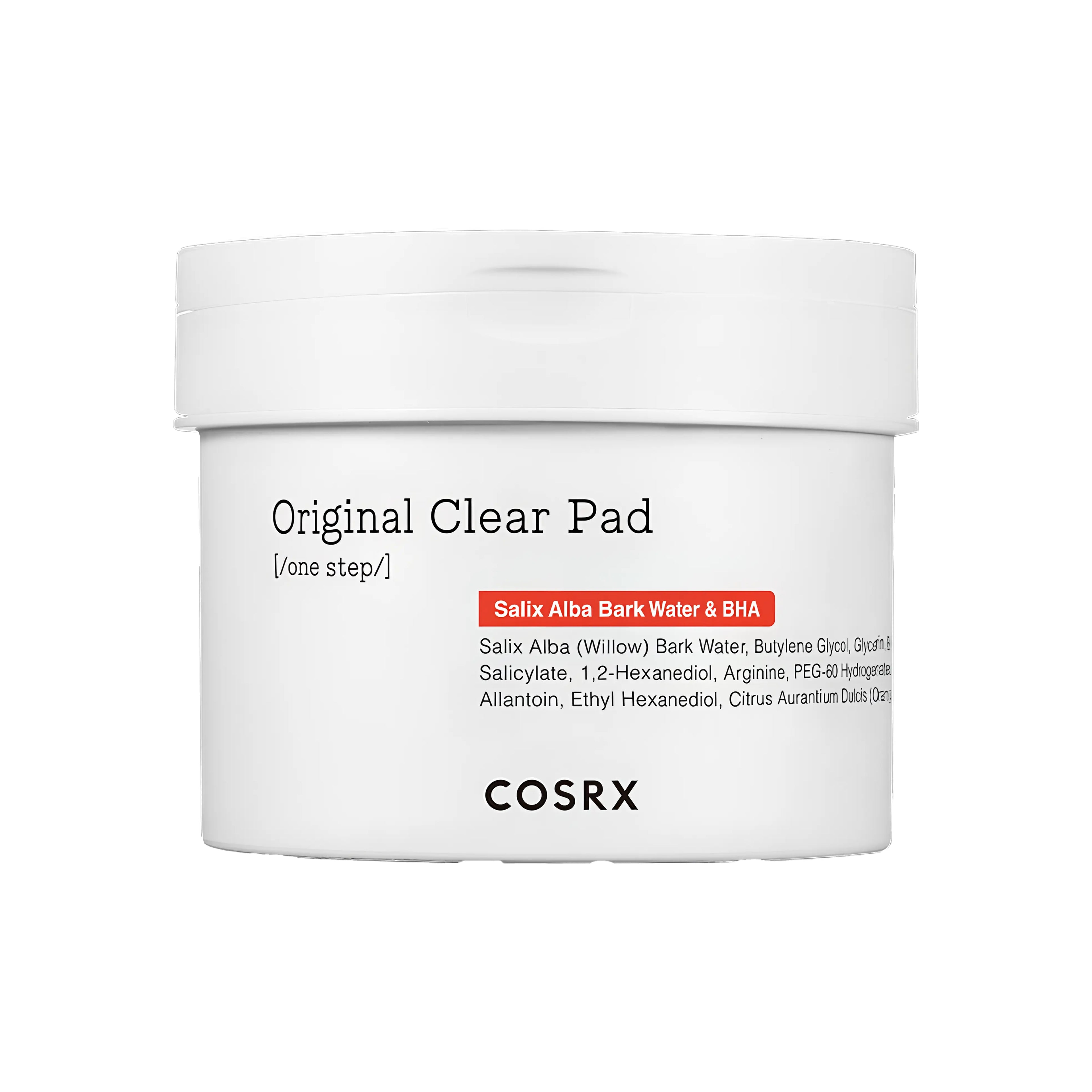 COSRX One Step Original Clear Pad 70 pads for oily and acne-prone skin, soothing and exfoliating toner pads with BHA to unclog pores, remove dead skin cells, control sebum, and improve overall skin texture