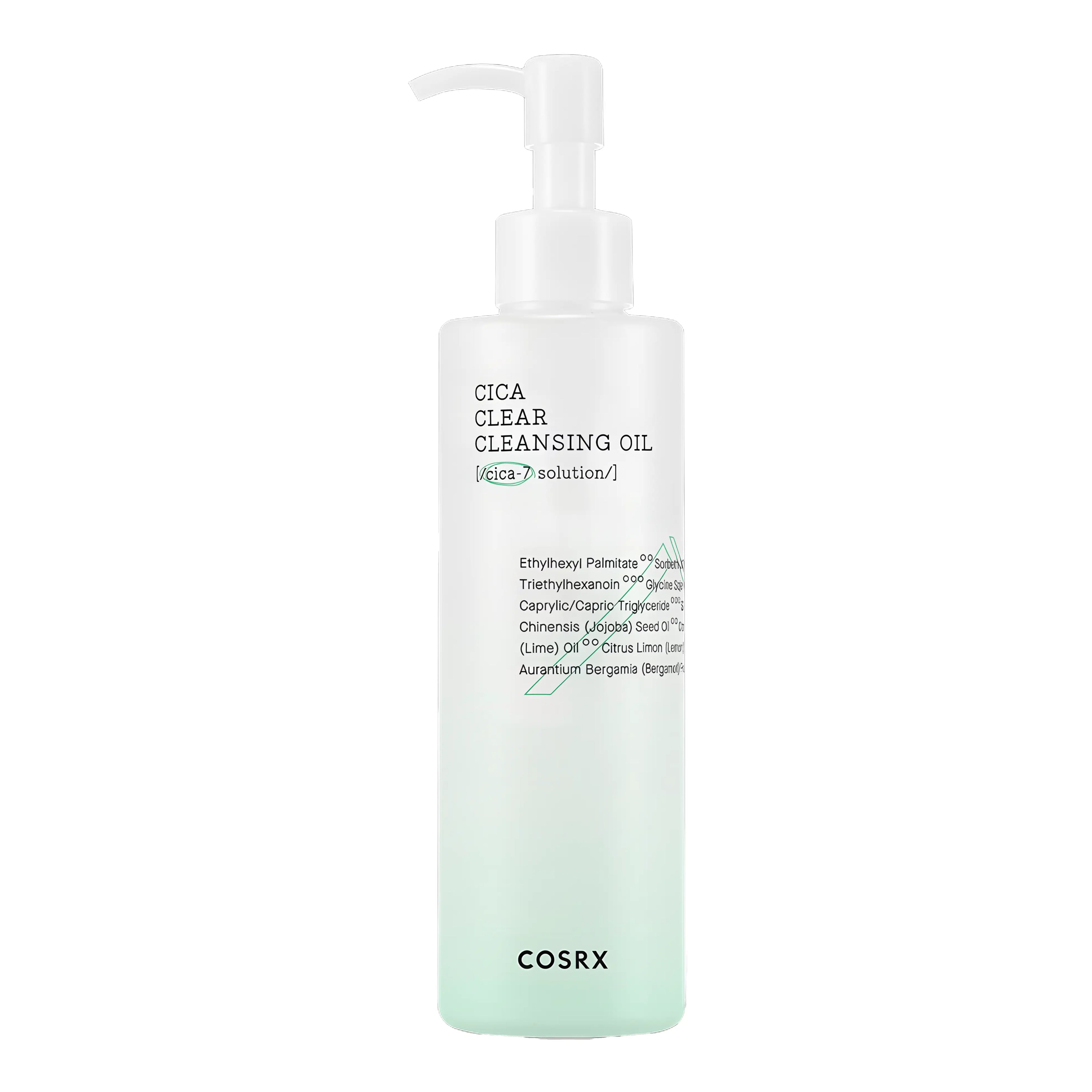 COSRX Pure Fit Cica Clear Cleansing Oil 200 ml for sensitive and dry skin, gentle cleansing oil with centella asiatica to remove makeup, impurities, and excess sebum while soothing and protecting the skin barrier