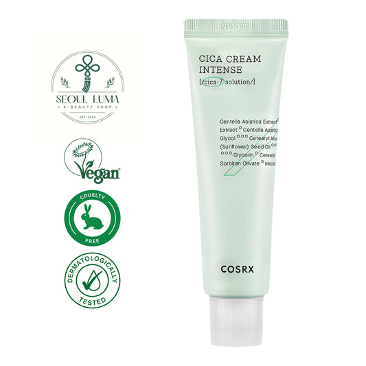 COSRX Pure Fit Cica Cream Intense 50ml - Intensive soothing moisturizer with 61.2% CICA-7 complex and centella oil for sensitive dry skin
