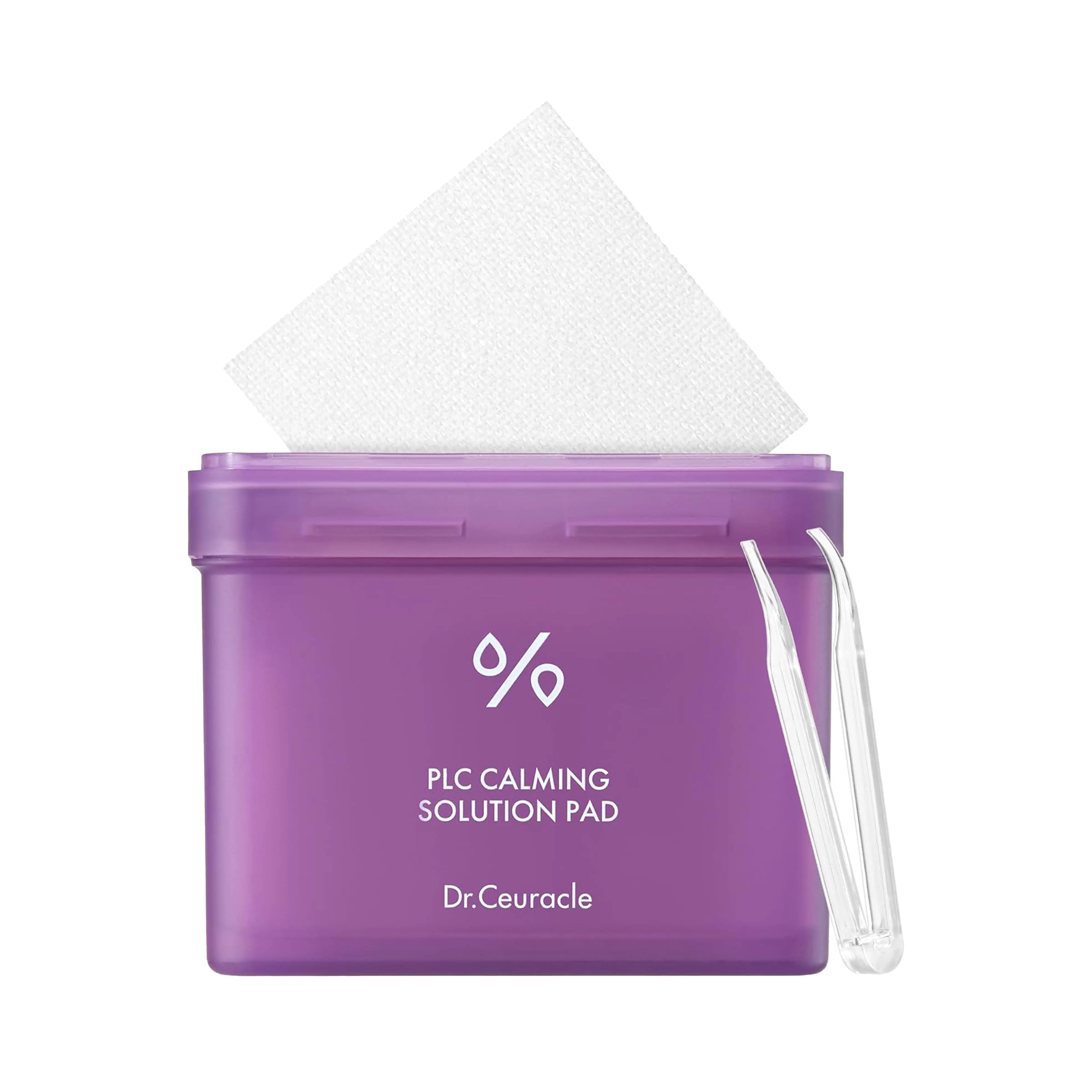 DR.CEURACLE PLC Calming Solution Pad 220mL 130 Pads. K-beauty professional calming pad for instant cooling and redness relief