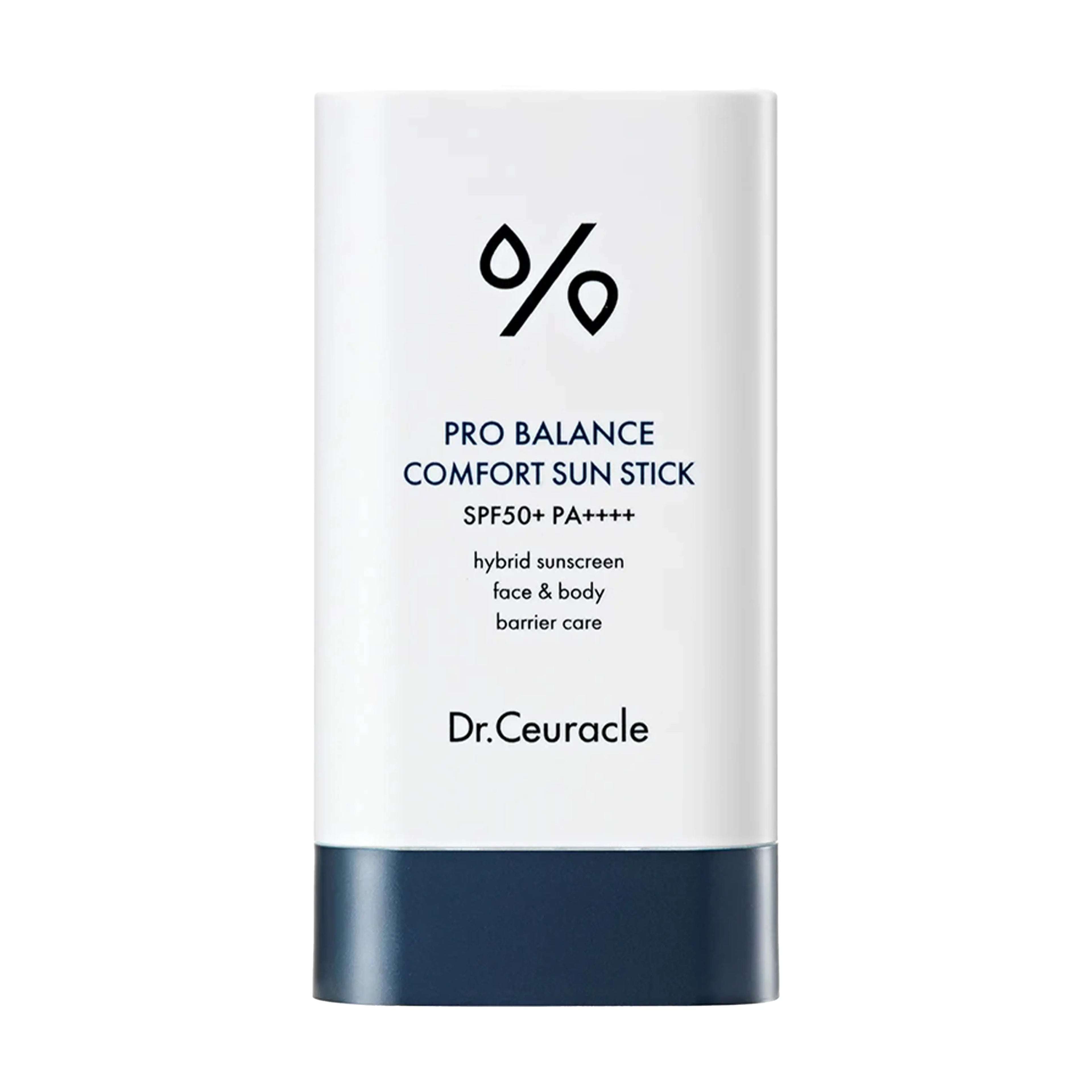 DR.CEURACLE Pro Balance Comfort Sun Stick 18g SPF50+ PA++++. K-beauty probiotics sun stick for silky matte protection and barrier care
