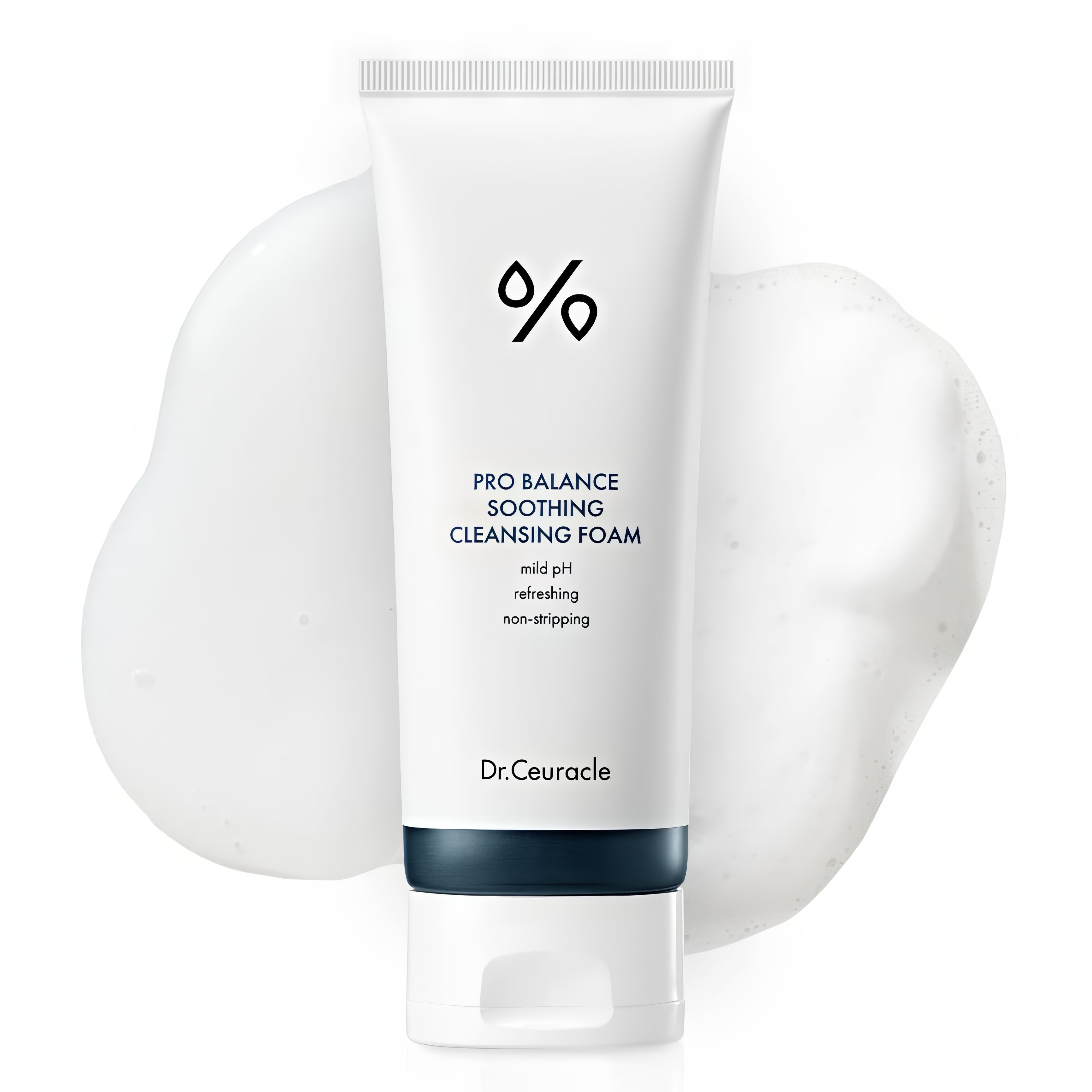 K-beauty Cleanser: DR.CEURACLE Pro Balance Soothing Cleansing Foam with 5-Probiotics Complex for Intensive Barrier Support and Vitality.