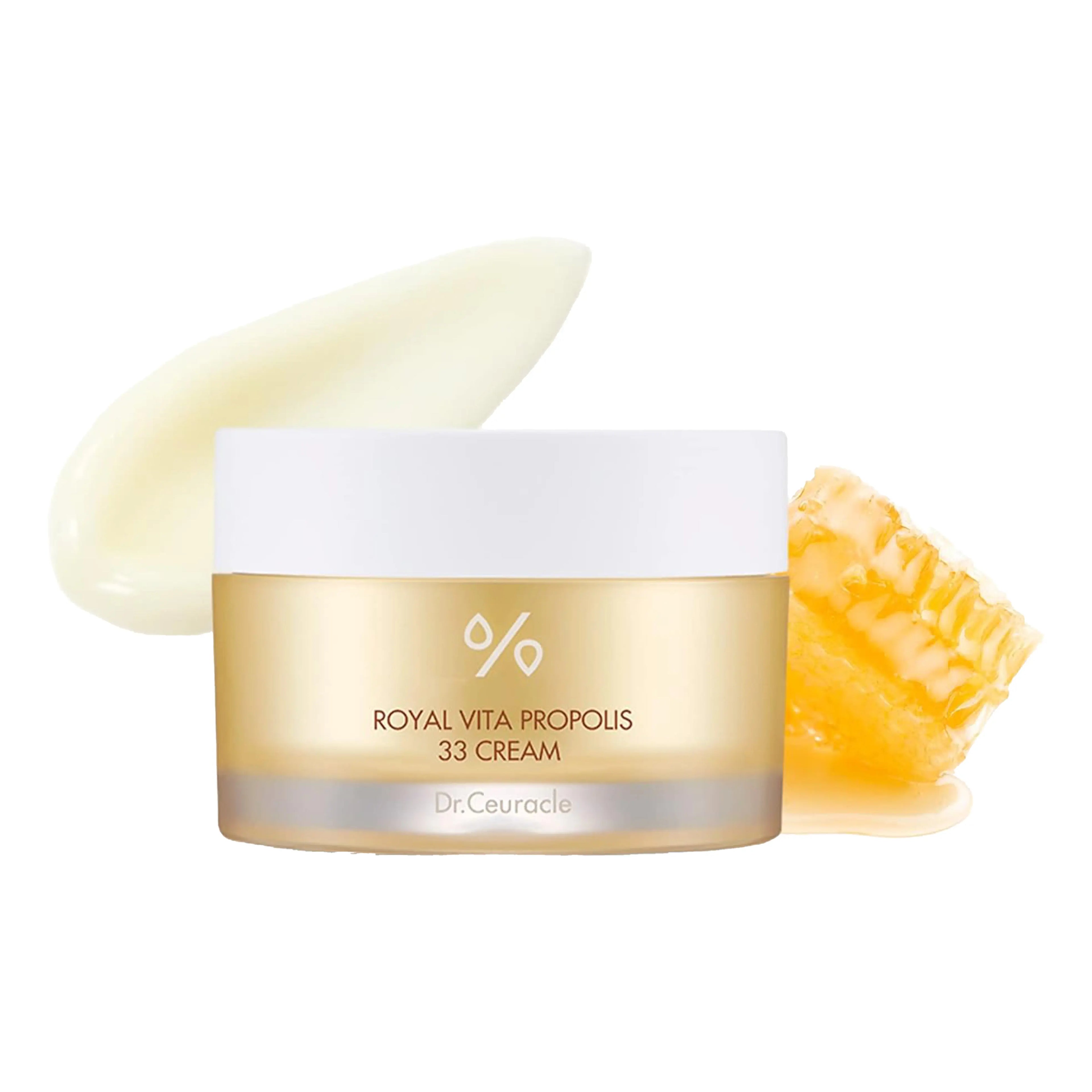 DR.CEURACLE Royal Vita Propolis 33 Cream 50g. K-beauty propolis cream for intense nutrition and a radiant honey-like glow