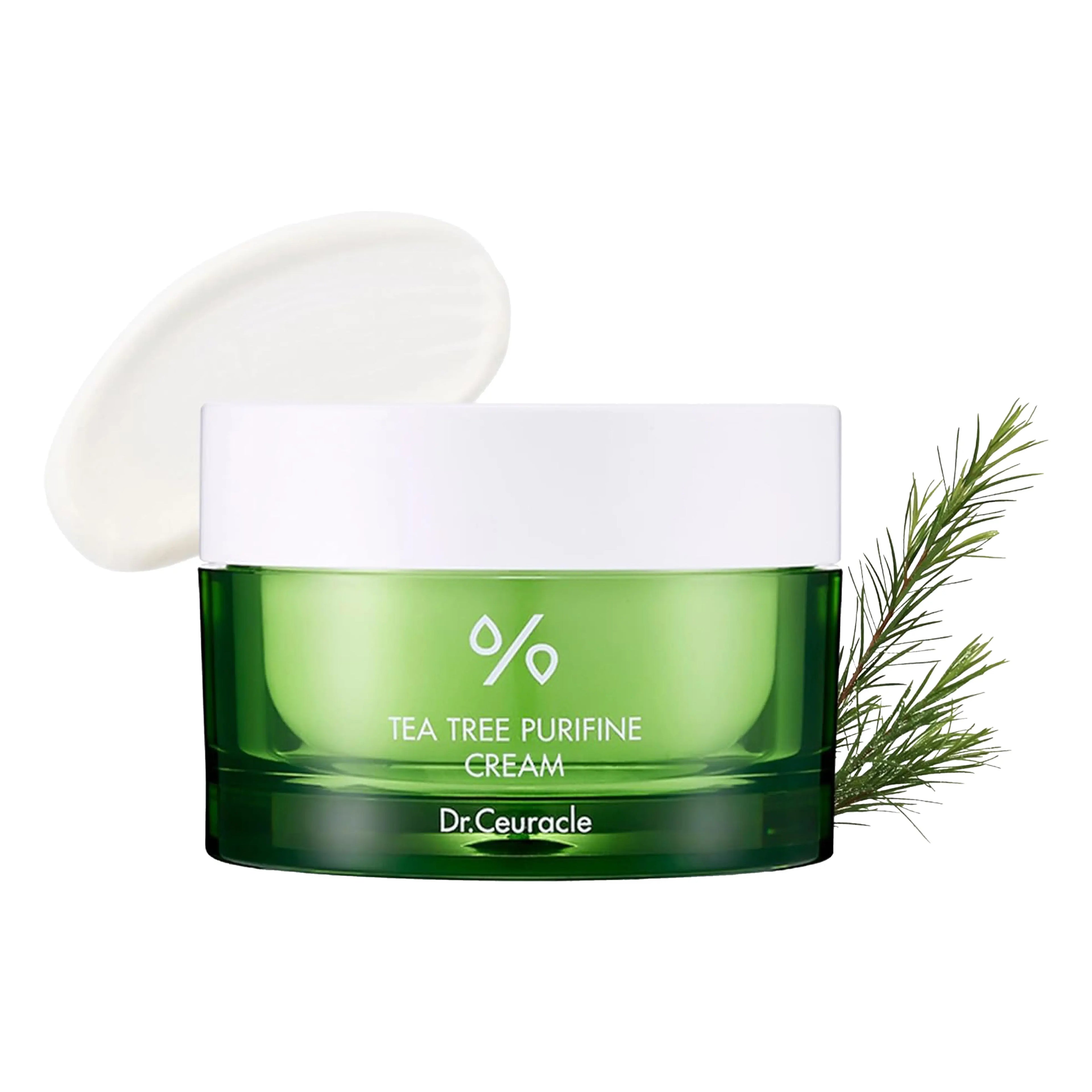 DR.CEURACLE Tea Tree Purifine Cream 50g. K-beauty tea tree cream for acne-prone skin soothing and sebum control