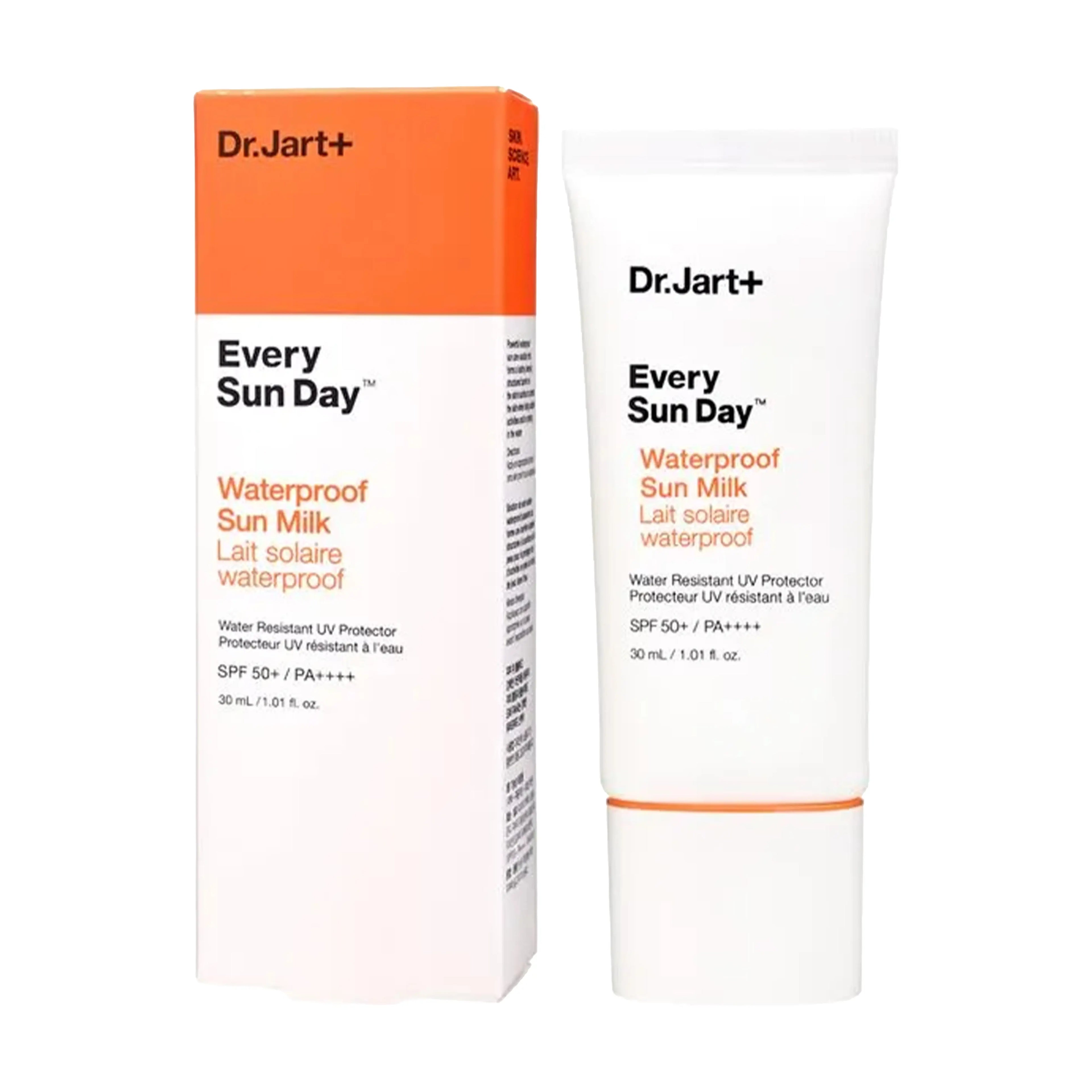 Dr.Jart+ Every Sun Day Waterproof Sun Milk 30ml. K-beauty water-resistant milky sunscreen with SPF 50+ PA++++ for sports