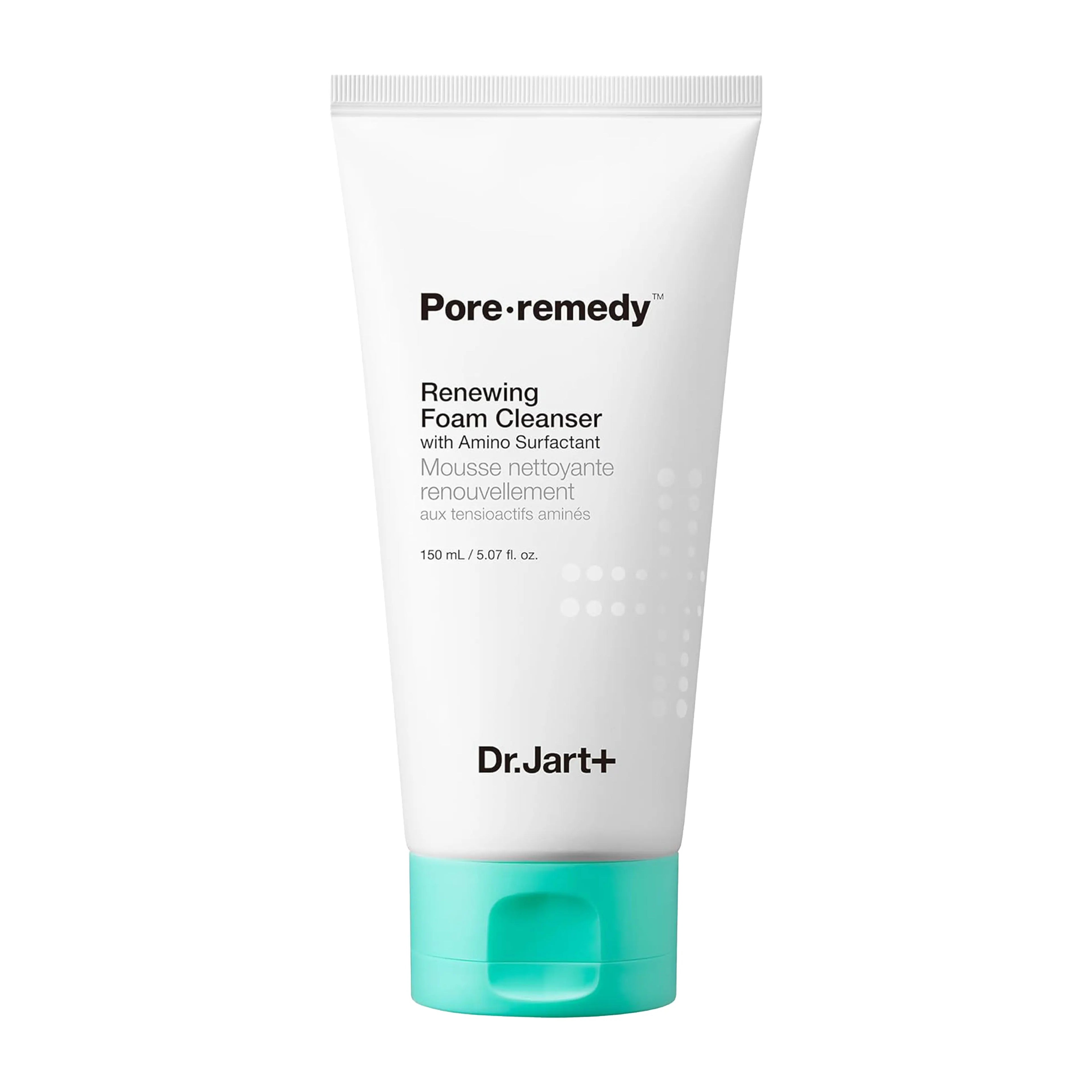 Dr.Jart+ Pore Remedy Renewing Foam Cleanser 150ml. K-beauty pore refining face wash with amino acid surfactants for smooth skin