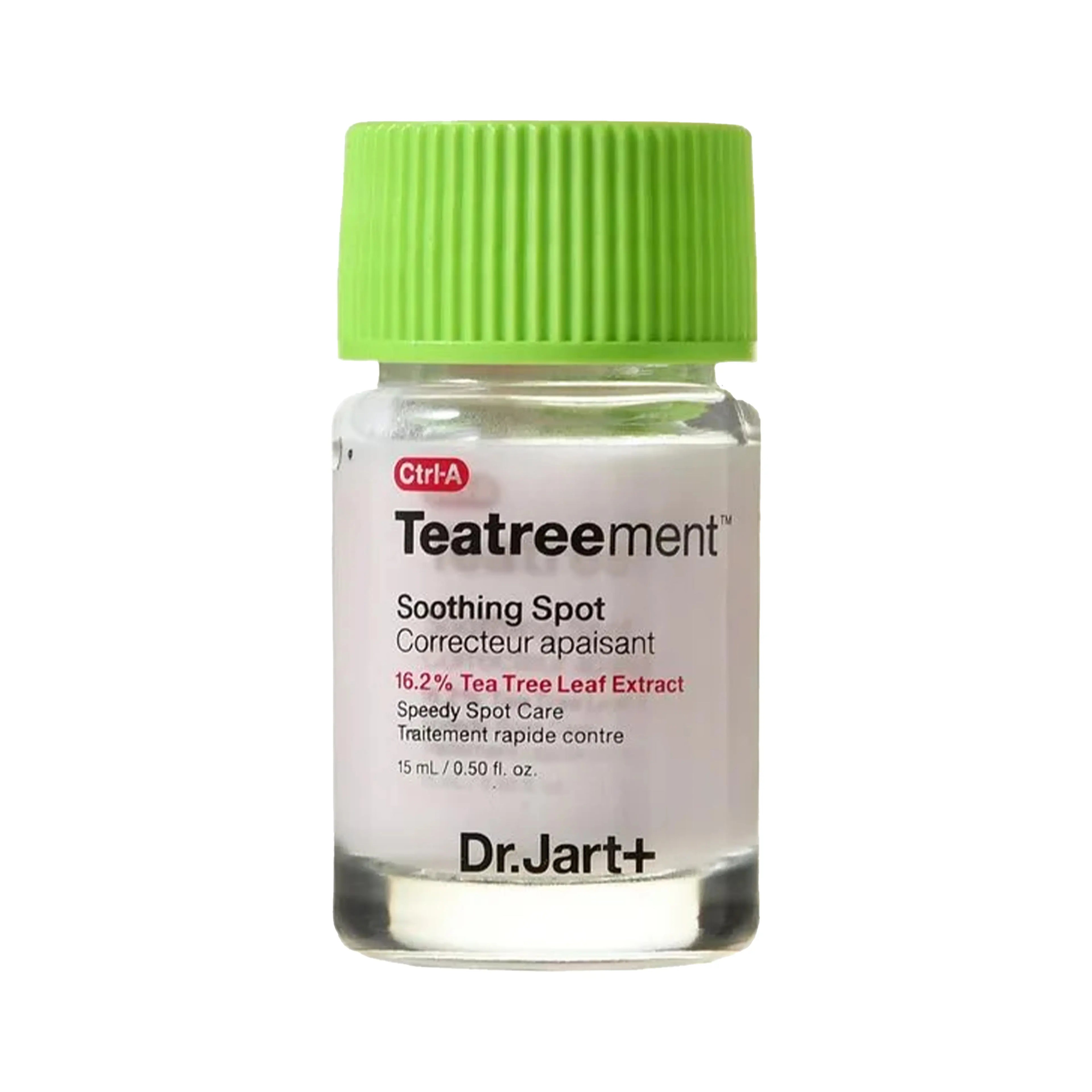 Dr.Jart+ Teatreement Soothing Spot 15ml. K-beauty pink powder spot treatment with tea tree and sulfur for acne-prone skin