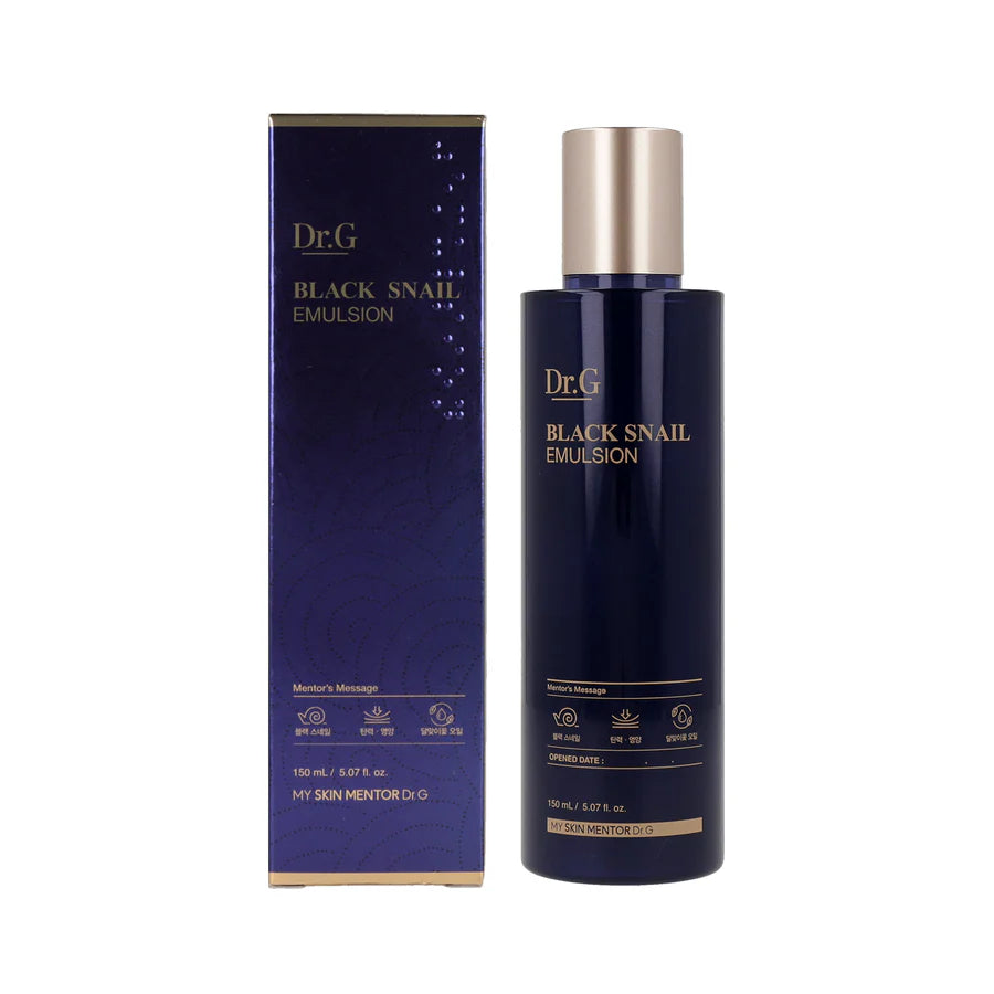 Dr.G Black Snail Emulsion 150ml lightweight moisturizing lotion that repairs skin improves elasticity and hydrates without heaviness