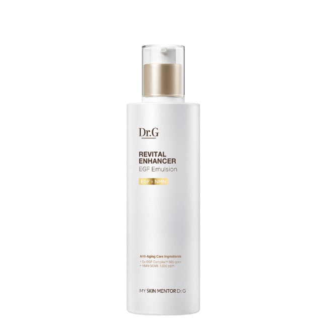 Dr.G Revital Enhancer EGF Emulsion 150ml lightweight anti aging emulsion that improves elasticity smooths wrinkles and revitalizes skin