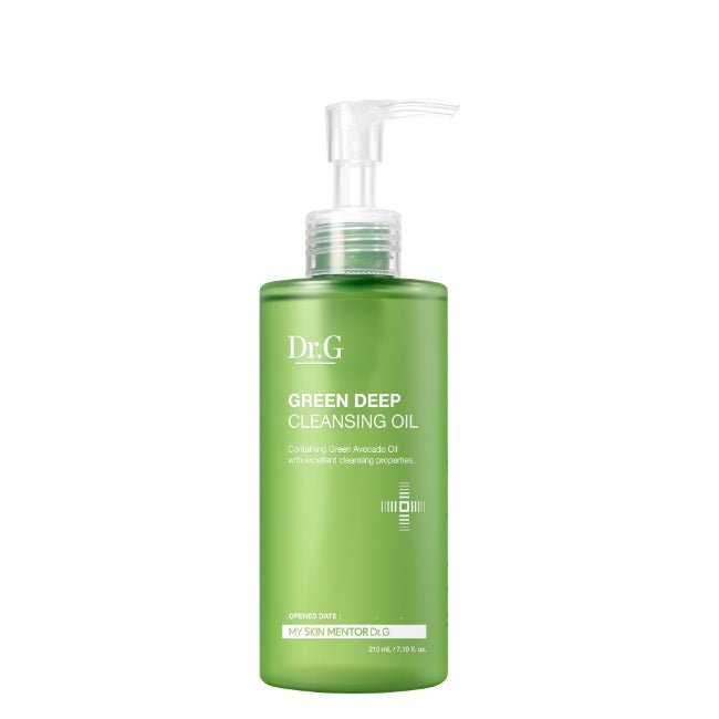 Dr.G Green Deep Cleansing Oil 210ml oil cleanser that removes makeup sebum and blackheads while keeping skin soft balanced and non greasy