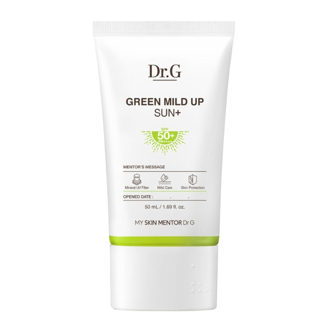 Dr.G Green Mild Up Sun Plus 50ml SPF50+ PA++++ non nano Korean mineral sunscreen for sensitive redness-prone skin with soft matte UV protection