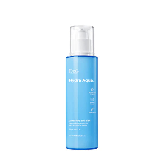 Dr.G Hydra Aqua Comforting Emulsion 150ml lightweight hydrating lotion that replenishes moisture and keeps skin soft and balanced