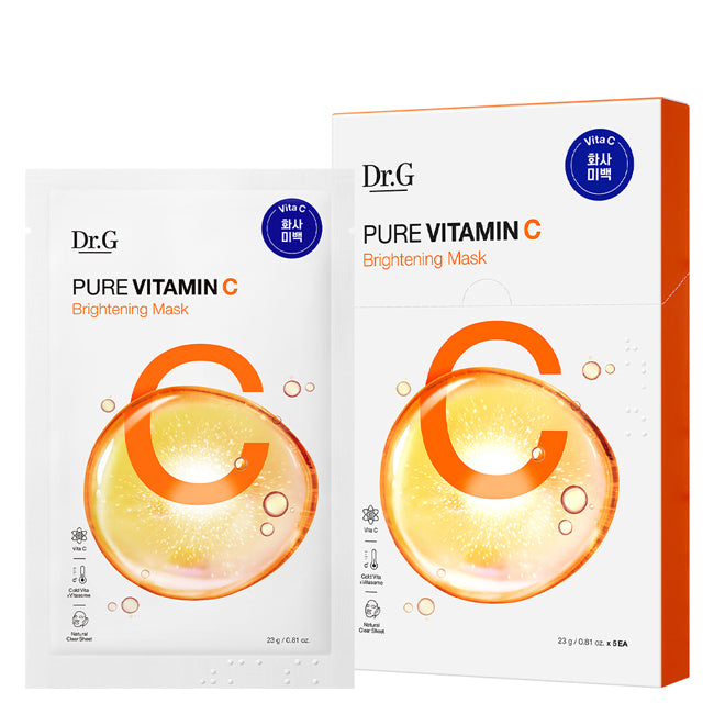 Dr.G Pure Vitamin C Brightening Mask 5 Sheets brightening sheet mask for radiant glow skin and uneven tone care