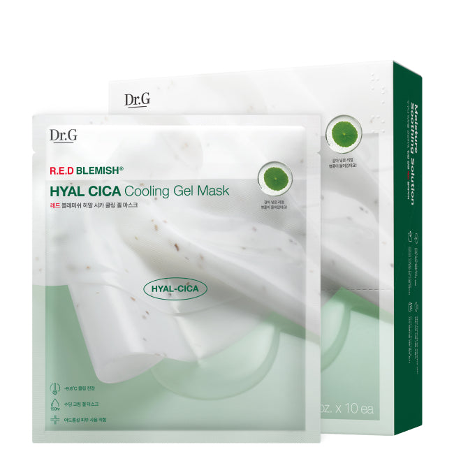 Dr.G Red Blemish Hyal Cica Cooling Gel Mask hydrogel sheet mask for cooling hydration and sensitive skin soothing