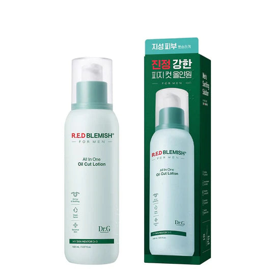 Dr.G Red Blemish For Men Oil Cut Lotion 150ml oil control moisturizer designed to reduce sebum shine refine pores and hydrate oily acne prone skin for a fresh matte finish