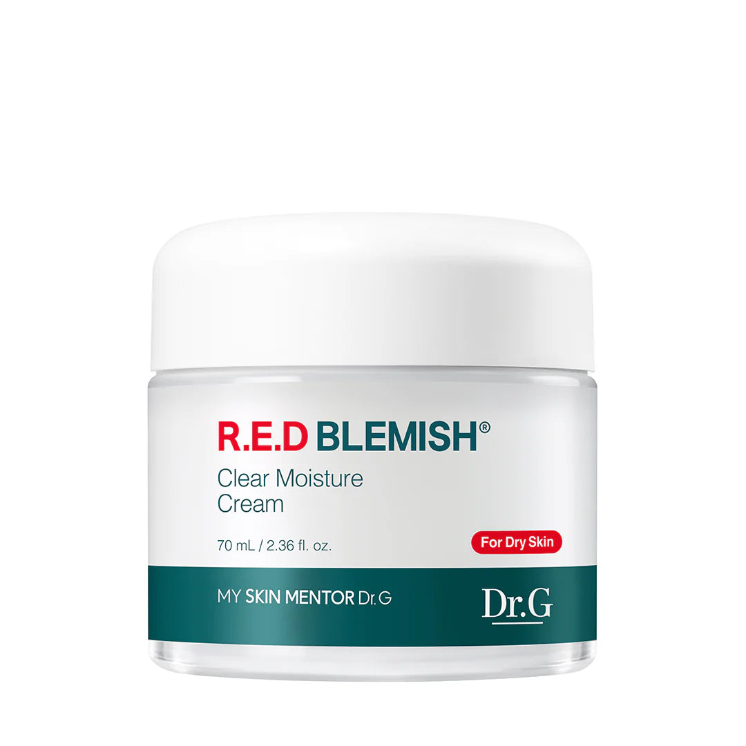 Dr.G Red Blemish Moisture Cream 70ml hydrating gel cream that calms sensitive skin and provides lightweight moisture without clogging pores