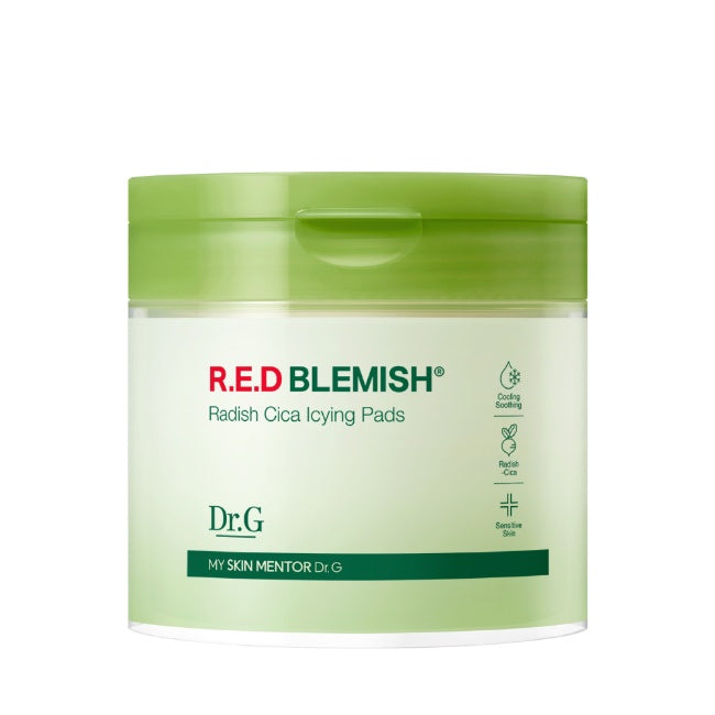 Dr.G Red Blemish Turnip Cica Icing Pad 60 Pads cooling toner pad for redness relief and sensitive skin soothing