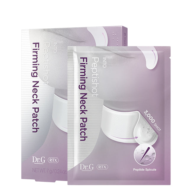 Dr.G RTX Into Peptishot Firming Neck Patch 5 Sheets peptide hydrogel neck patch for wrinkle firming and elasticity care