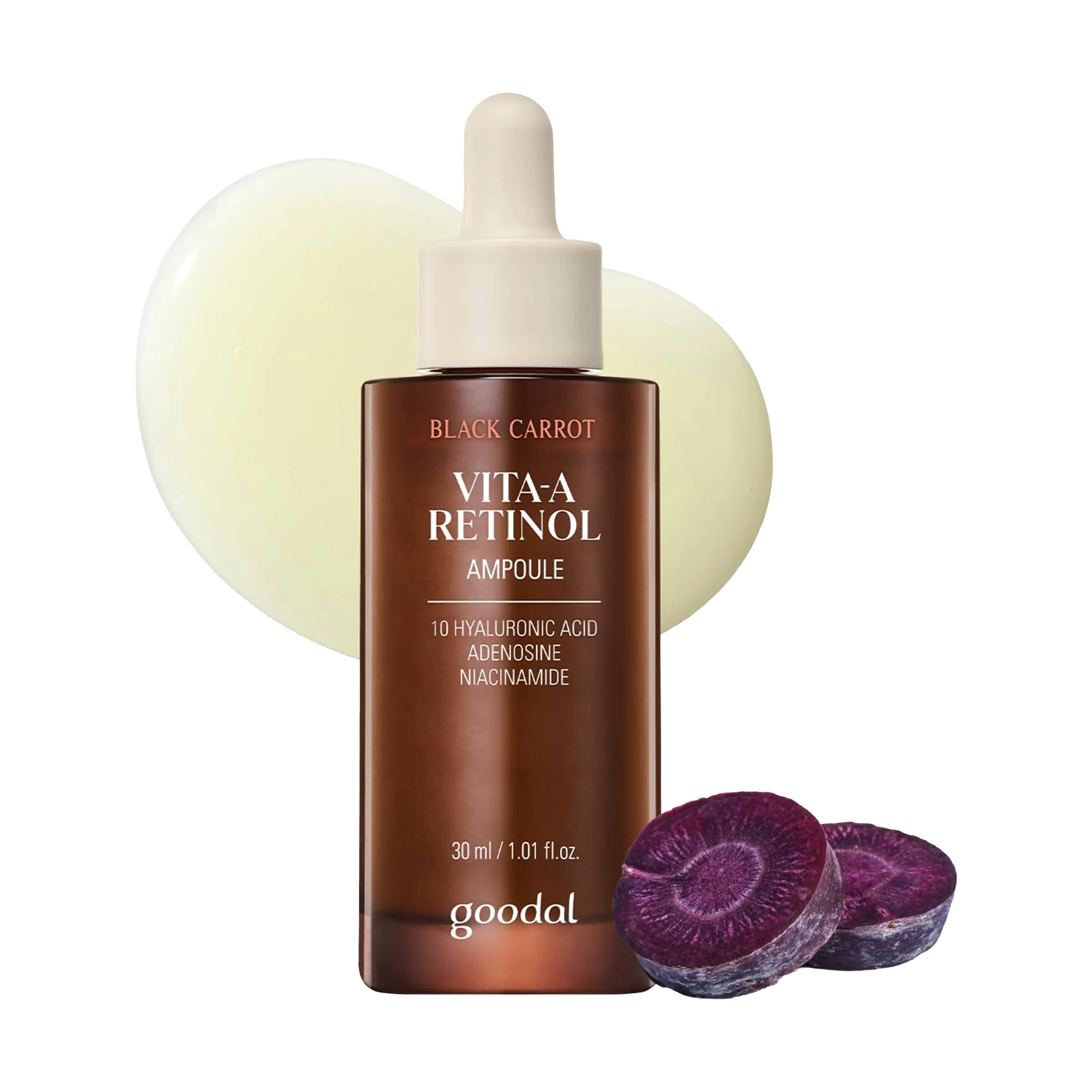 goodal Black Carrot Vita A Retinal Intense Trace Serum 20ml high potency retinal serum designed to reduce wrinkles, improve elasticity, refine texture and support overnight skin renewal for smoother firmer skin