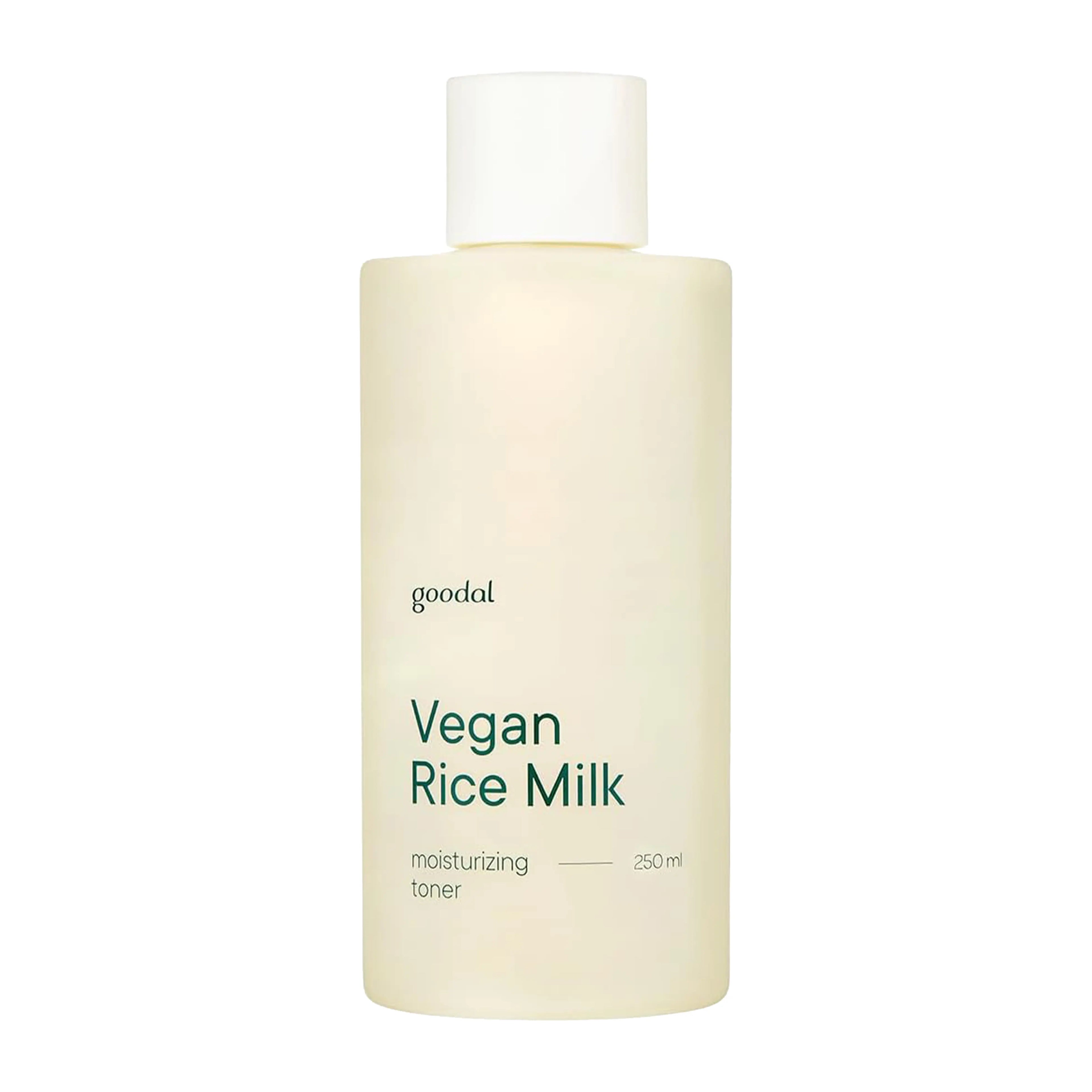 goodal Vegan Rice Milk Moisturizing Toner 250ml hydrating milky toner with rice extract and ceramide to strengthen skin barrier soothe sensitive skin and deeply moisturize dry dehydrated skin