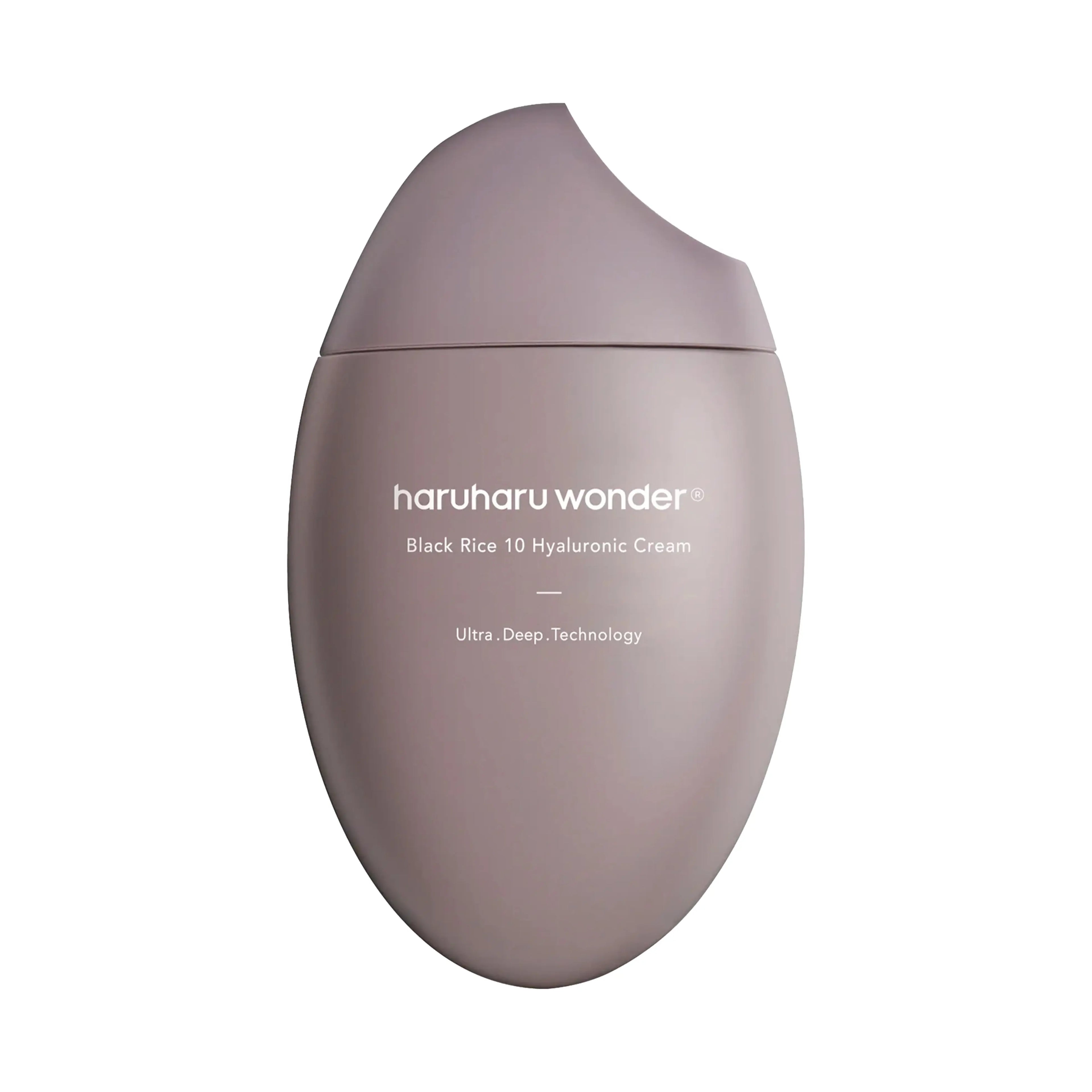 Haruharu Wonder Black Rice 10 Hyaluronic Cream. K-beauty unscented moisturizing cream with 10 types of Hyaluronic Acid and fermented black rice