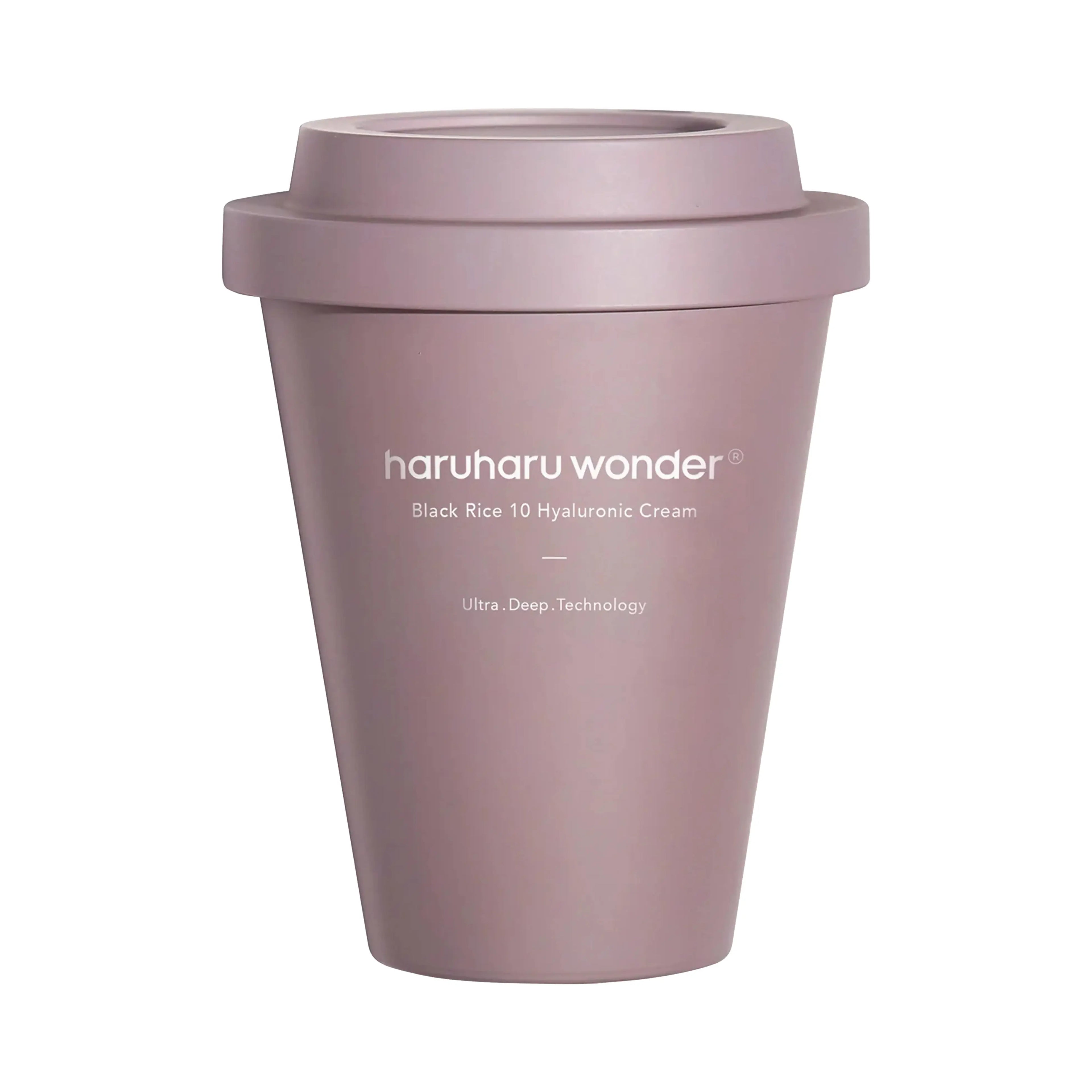 Haruharu Wonder Black Rice 10 Hyaluronic Cream. K-beauty unscented moisturizing cream with 10 types of Hyaluronic Acid and fermented black rice