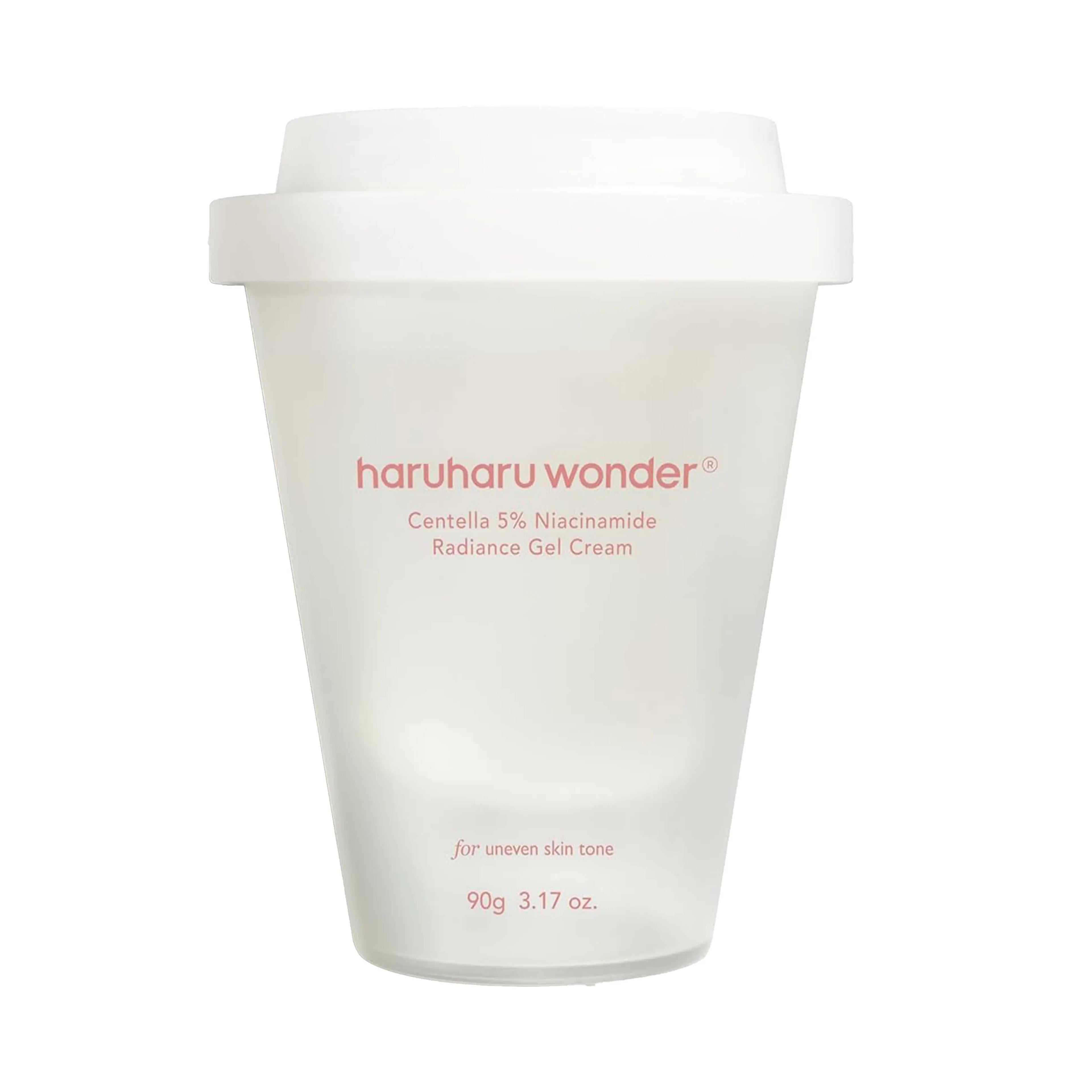 Haruharu Wonder Centella 5% Niacinamide Radiance Gel Cream 90g. K-beauty brightening gel cream with 5% Niacinamide and Centella for radiant skin
