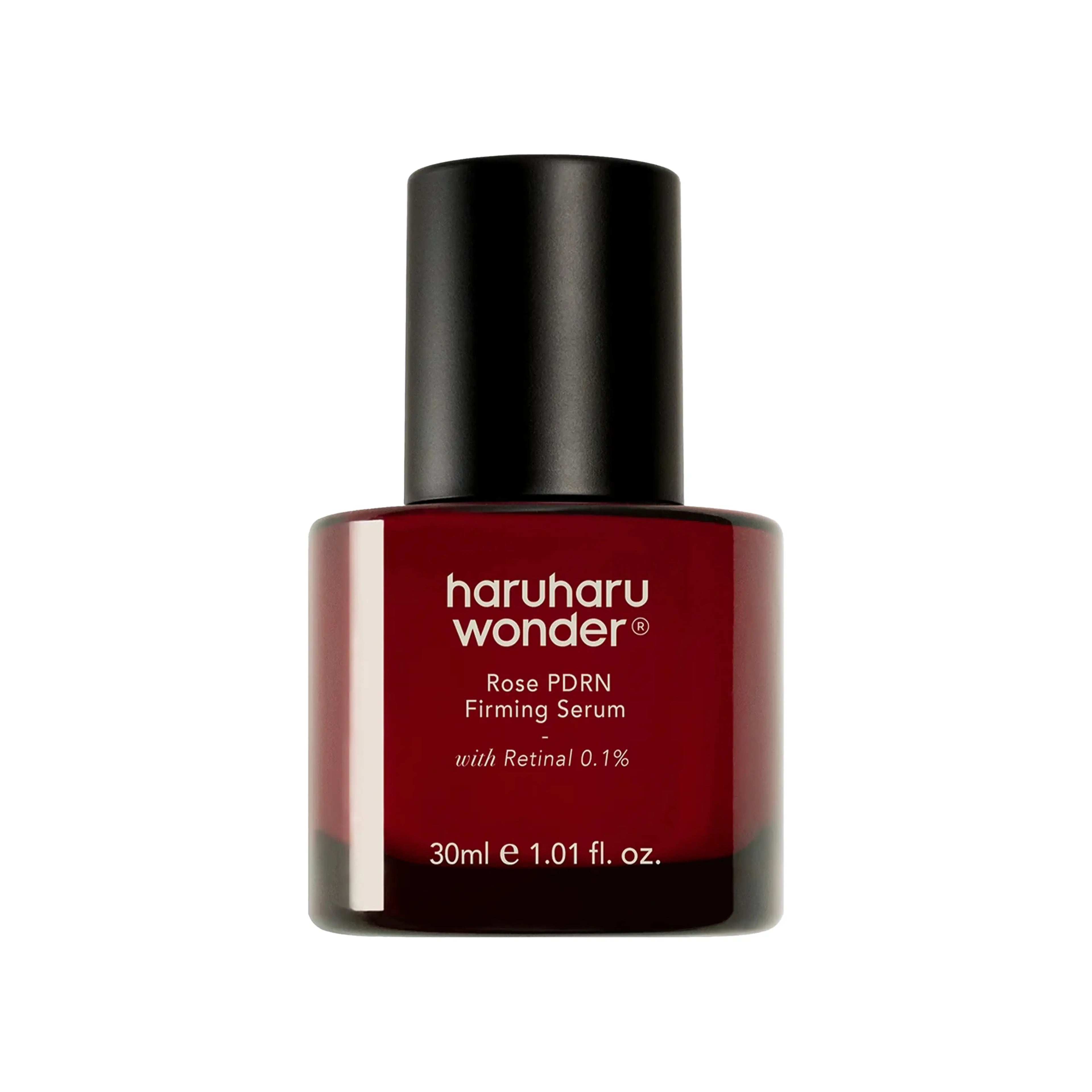 Haruharu Wonder Rose PDRN Firming Serum 30ml. K-beauty rejuvenating serum with plant-derived PDRN and 0.1% Retinal for deep wrinkle care