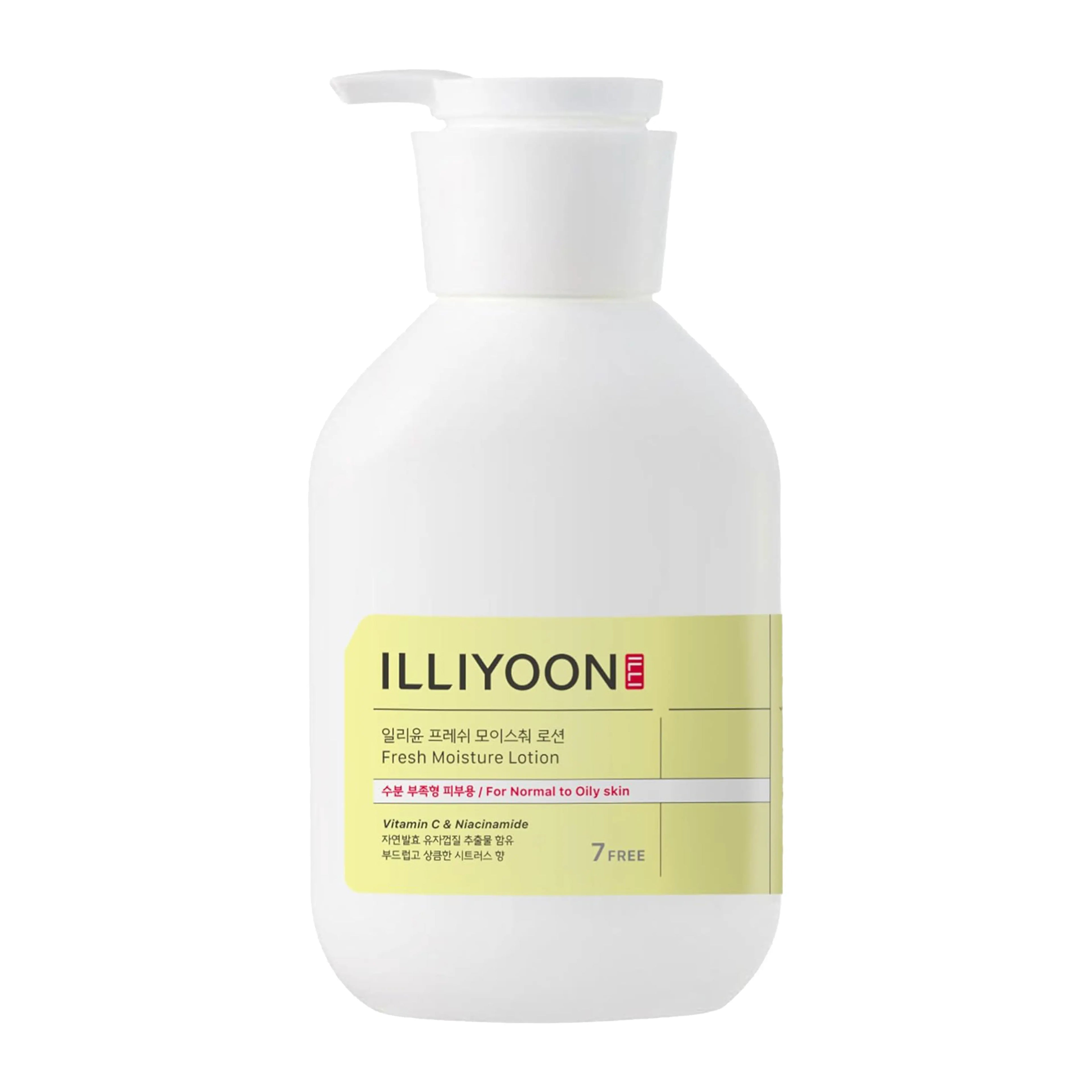 ILLIYOON Fresh Moisture Lotion 350ml. K-beauty refreshing body lotion with Vitamin capsules and Yuja extract