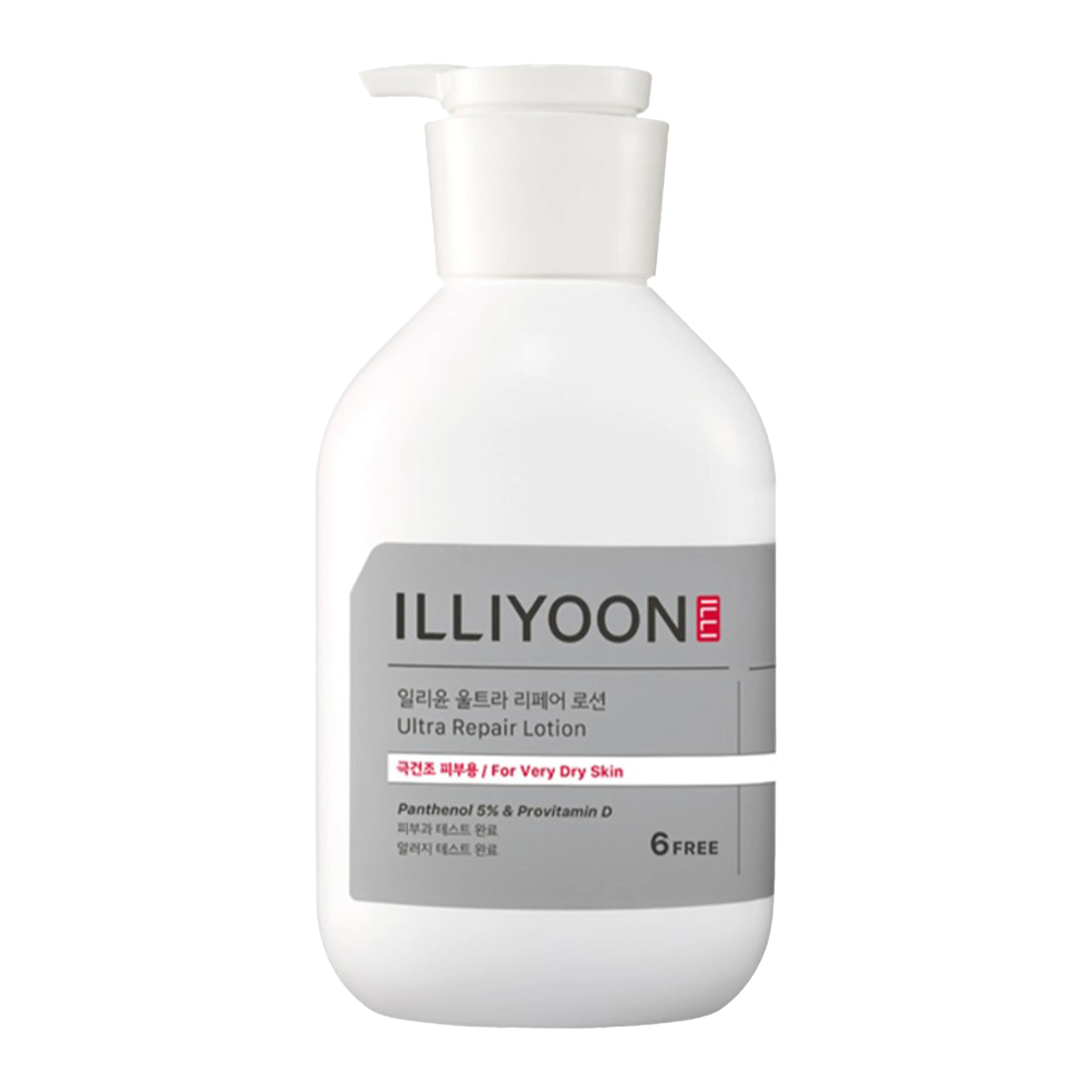 ILLIYOON Ultra Repair Lotion 528ml. K-beauty intensive body lotion with 5% Panthenol and Jojoba Oil for extremely dry skin.