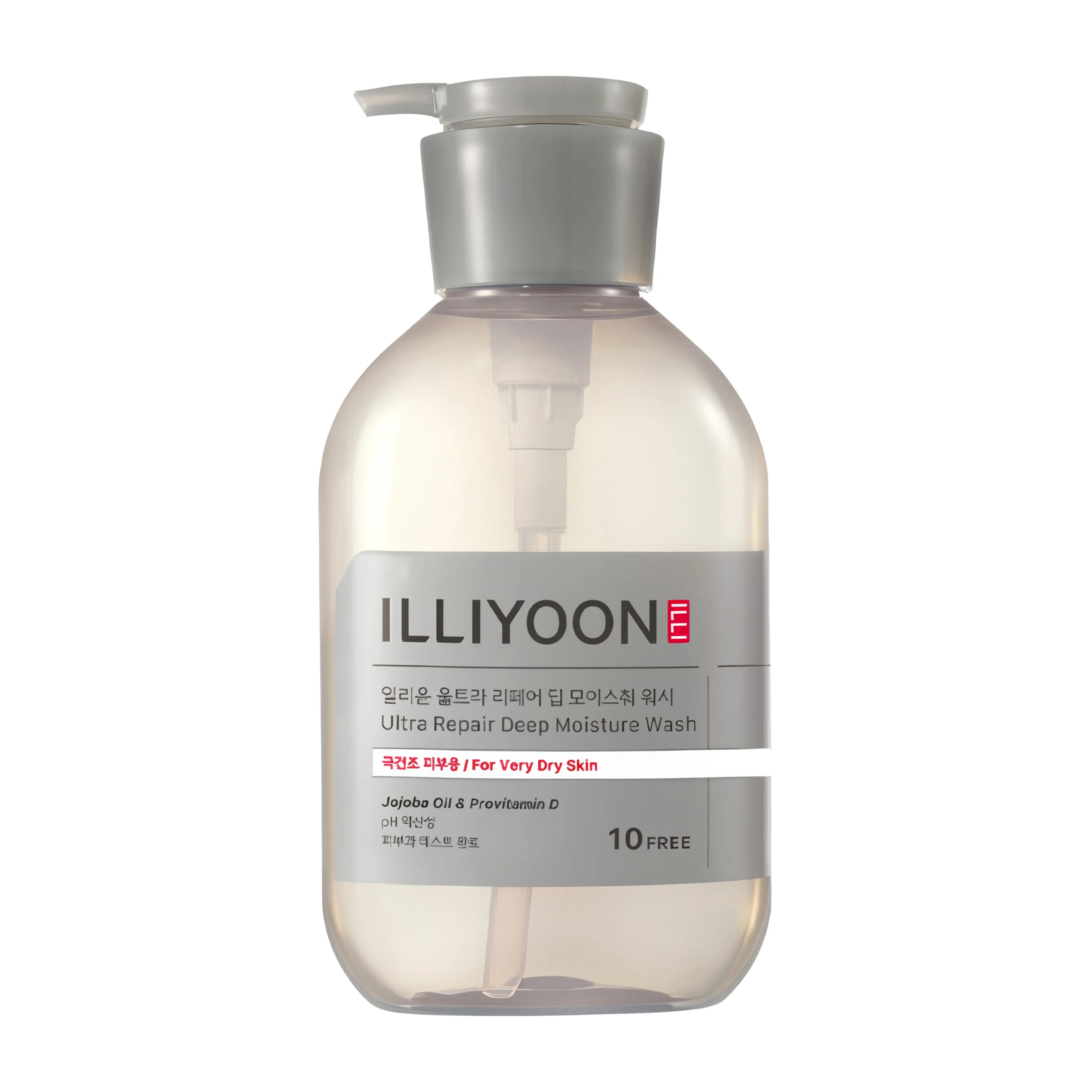 ILLIYOON Ultra Repair Moisture Body Wash 500ml. K-beauty intensive body cleanser with 5% Panthenol and Jojoba Oil for extremely dry skin
