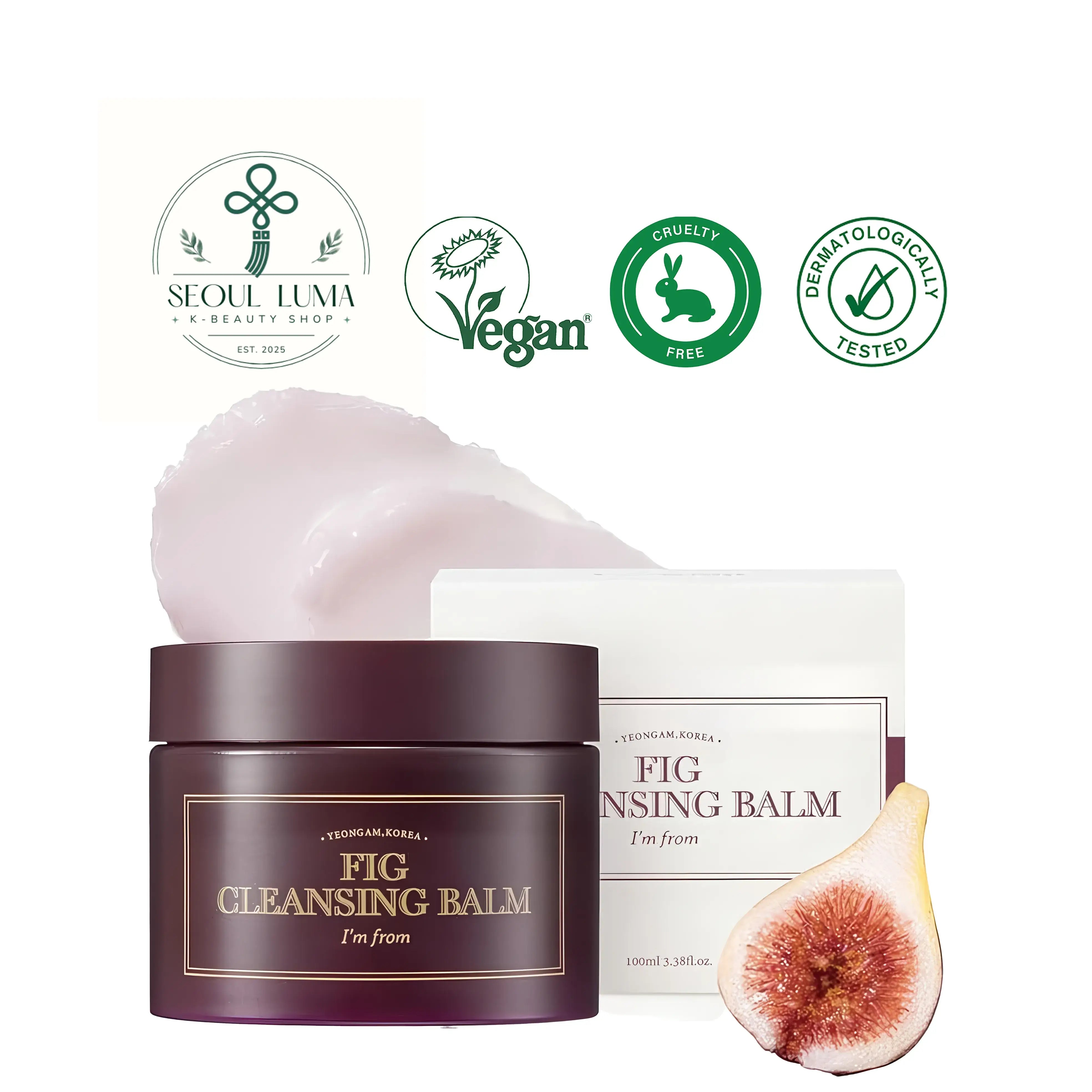 I'm From Fig Cleansing Balm - makeup removing balm with 7.8% fig oil water for thorough cleansing without stripping or drying skin