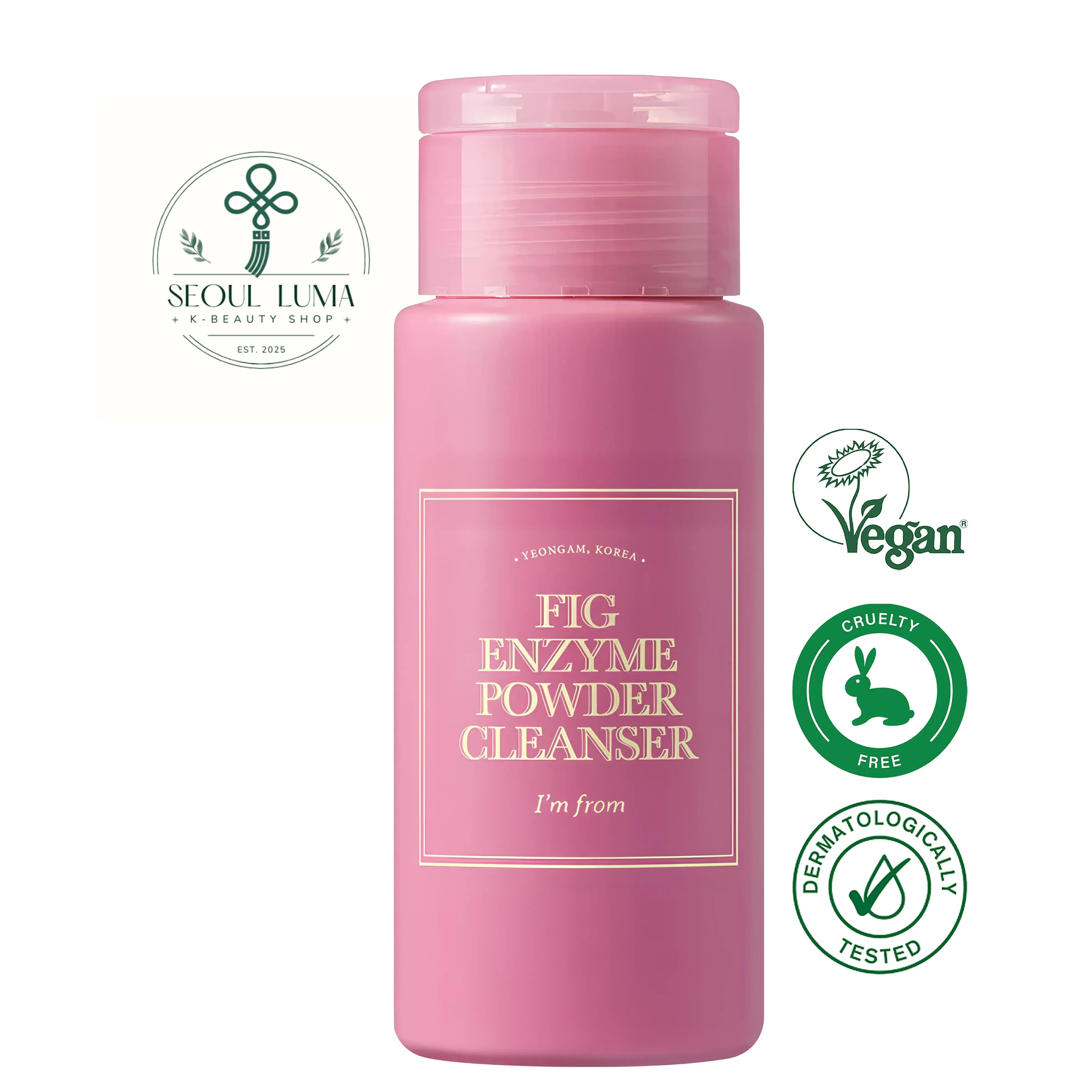 I'm From Fig Enzyme Powder Cleanser - enzyme powder cleanser with ficin, papain, and AHA for gentle exfoliation and deep pore cleansing