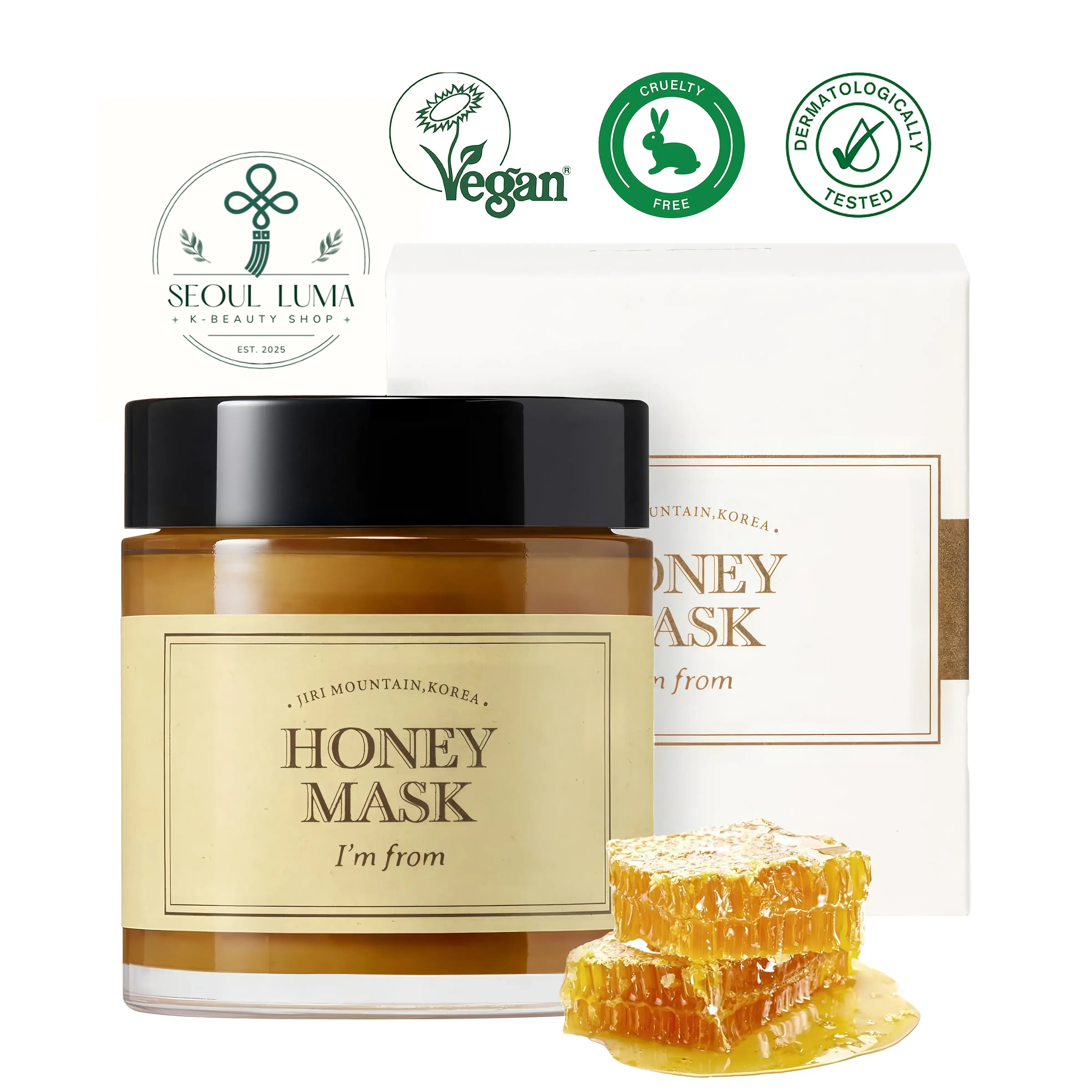 I'm From Honey Mask - nourishing wash-off mask with 38.7% pure Jiri Mountain honey for dry, sensitive, and damaged skin