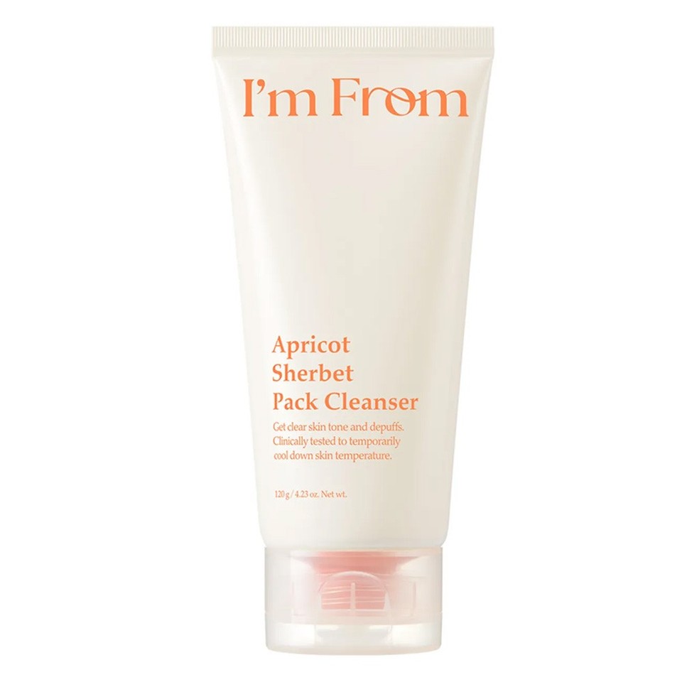 I'm From Apricot Sherbet Pack Cleanser 120g Korean brightening cleanser with apricot glow care and gentle texture smoothing