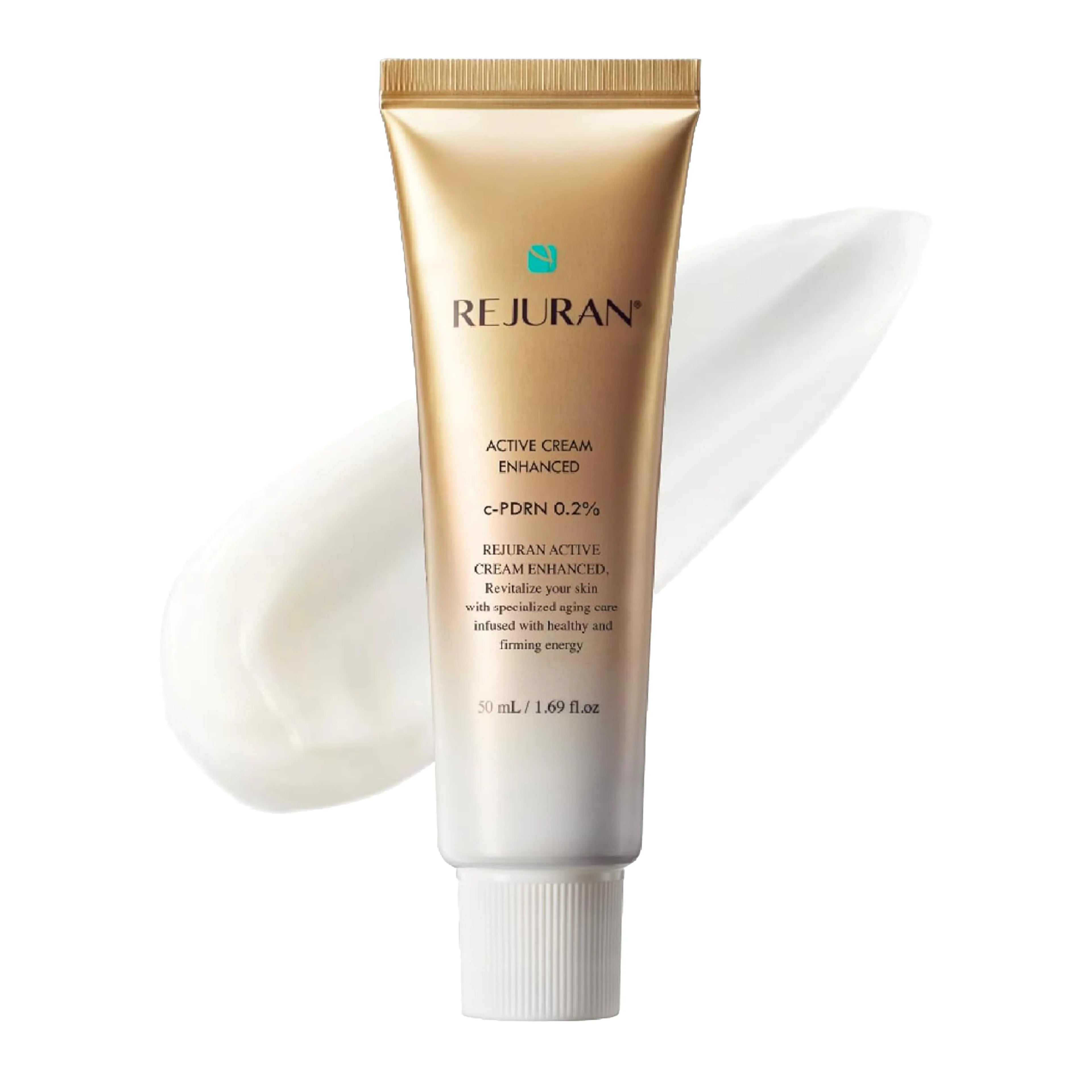 Rejuran Active Cream Enhanced 50ml. Premium Korean skincare with c-PDRN 0.2% for barrier repair and anti-aging glow.