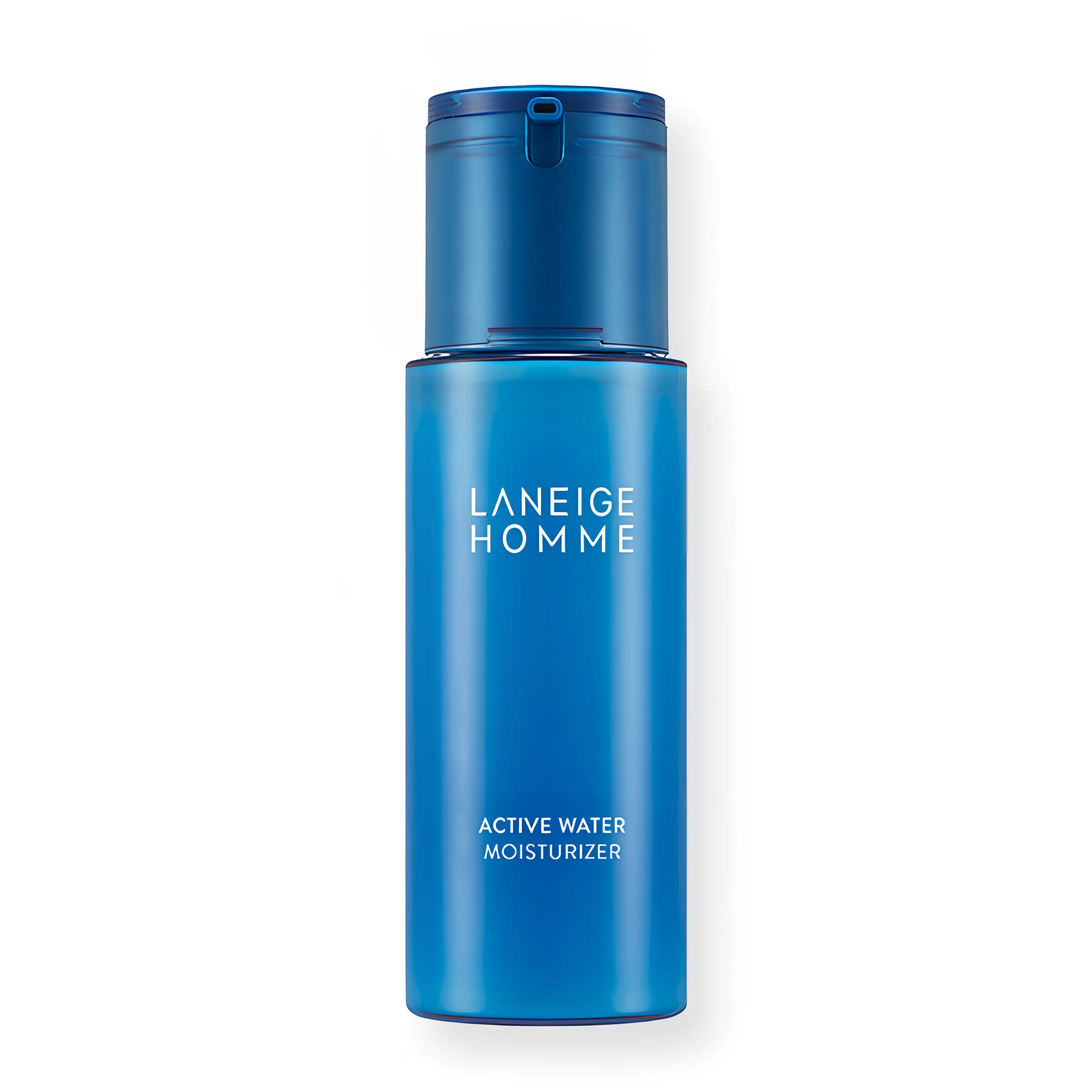 LANEIGE Active Water Moisturizer for Men 125ml, lightweight gel moisturizer with Zinc and deep sea water to hydrate, revitalize rough skin, and control oil for a refreshed matte finish.
